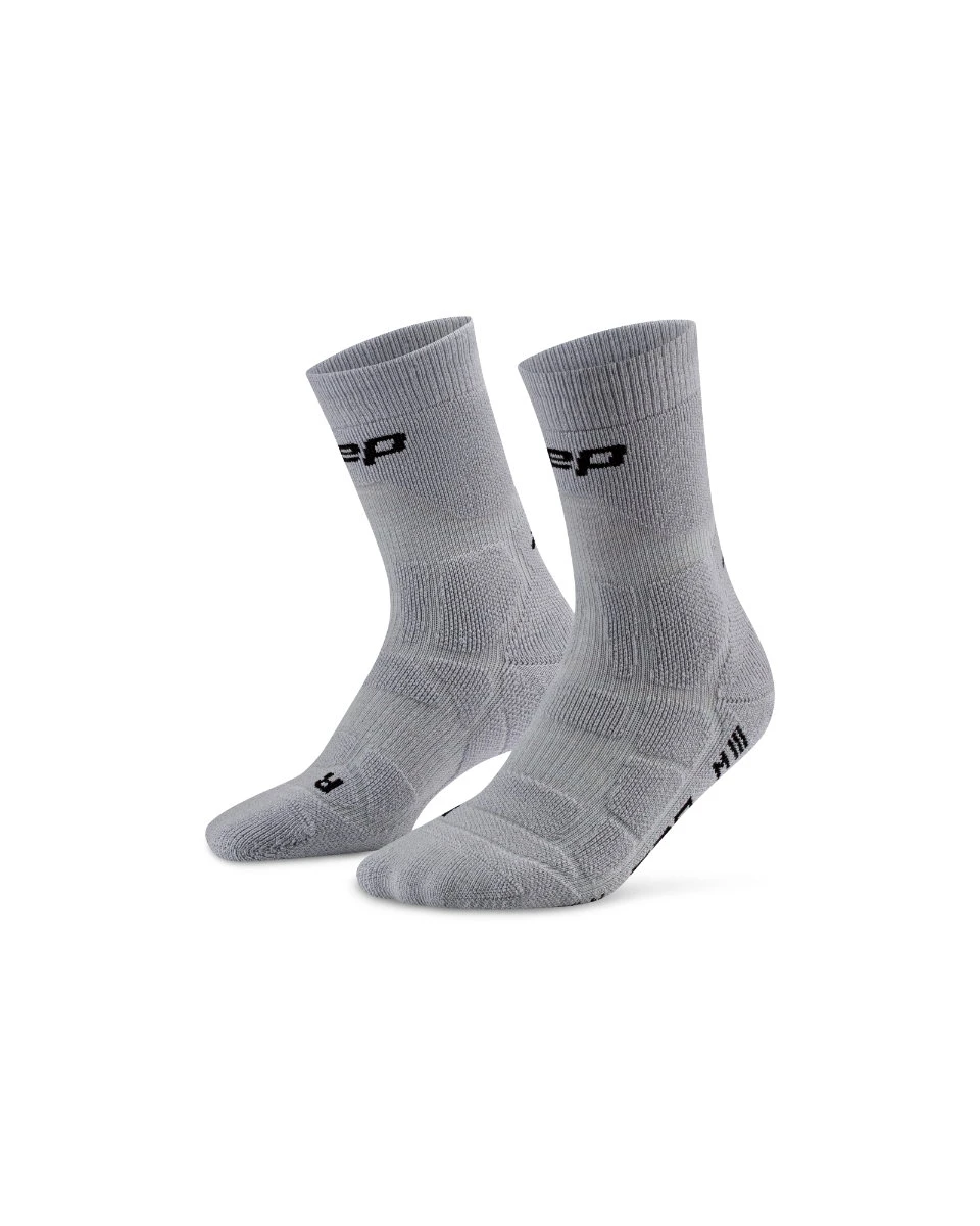 3. Șosete compresie hiking CEP Hiking Max Cushion 2.0 - gri | amortizare maximă