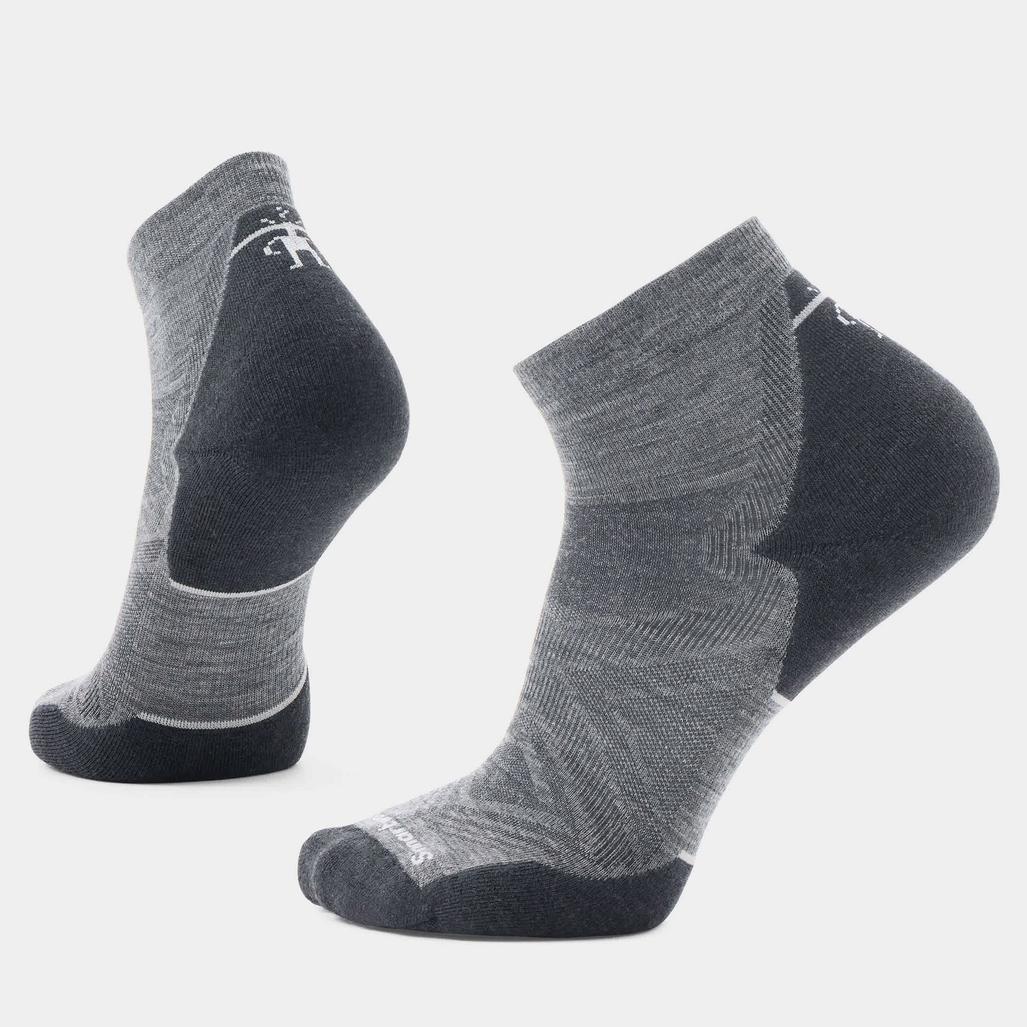 Șosete Merino alergare Smartwool Run Ankle - Targeted Cushion - Medium Gray - 68969