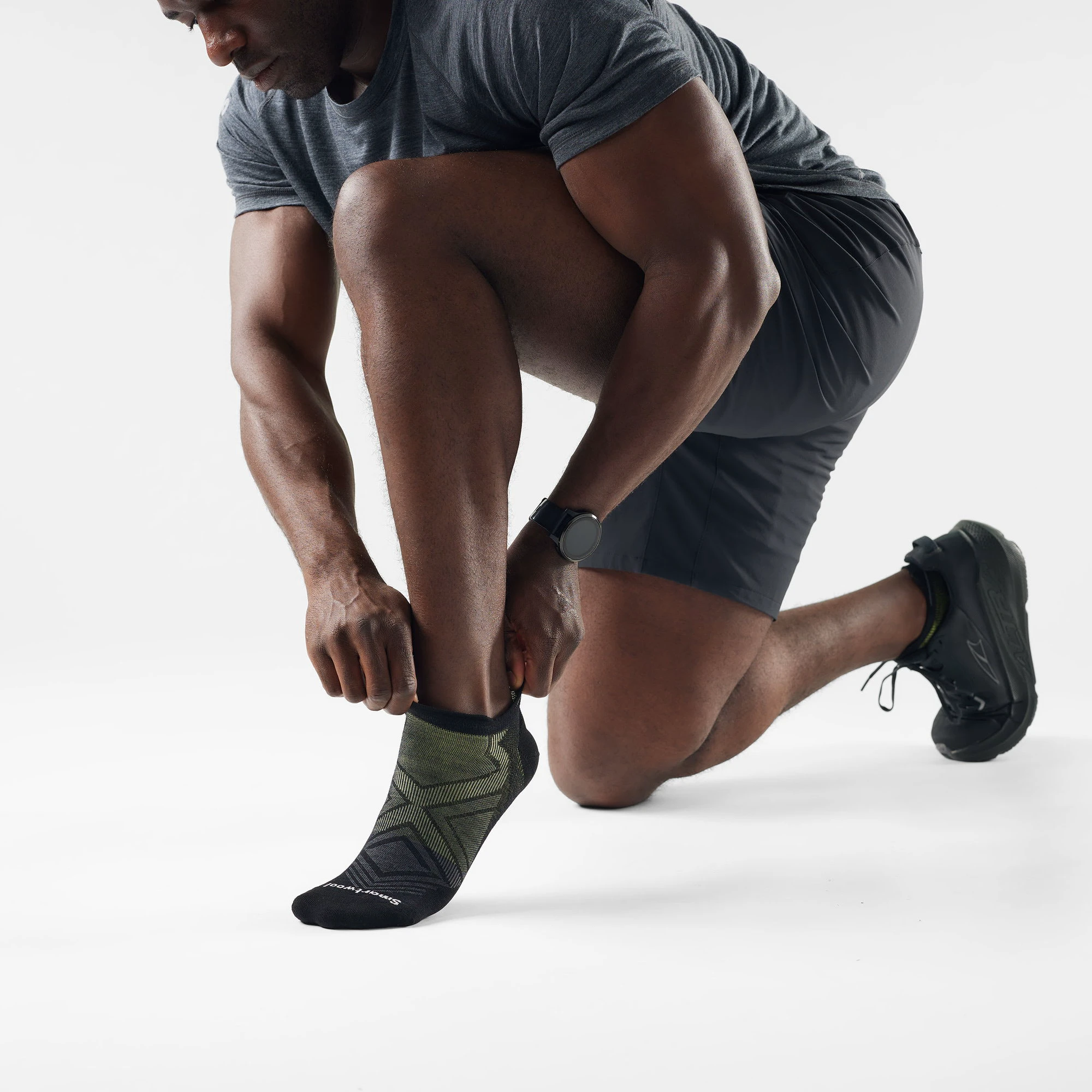 2. Șosete Merino alergare Smartwool Run - negru | Low Ankle | Zero Cushion
