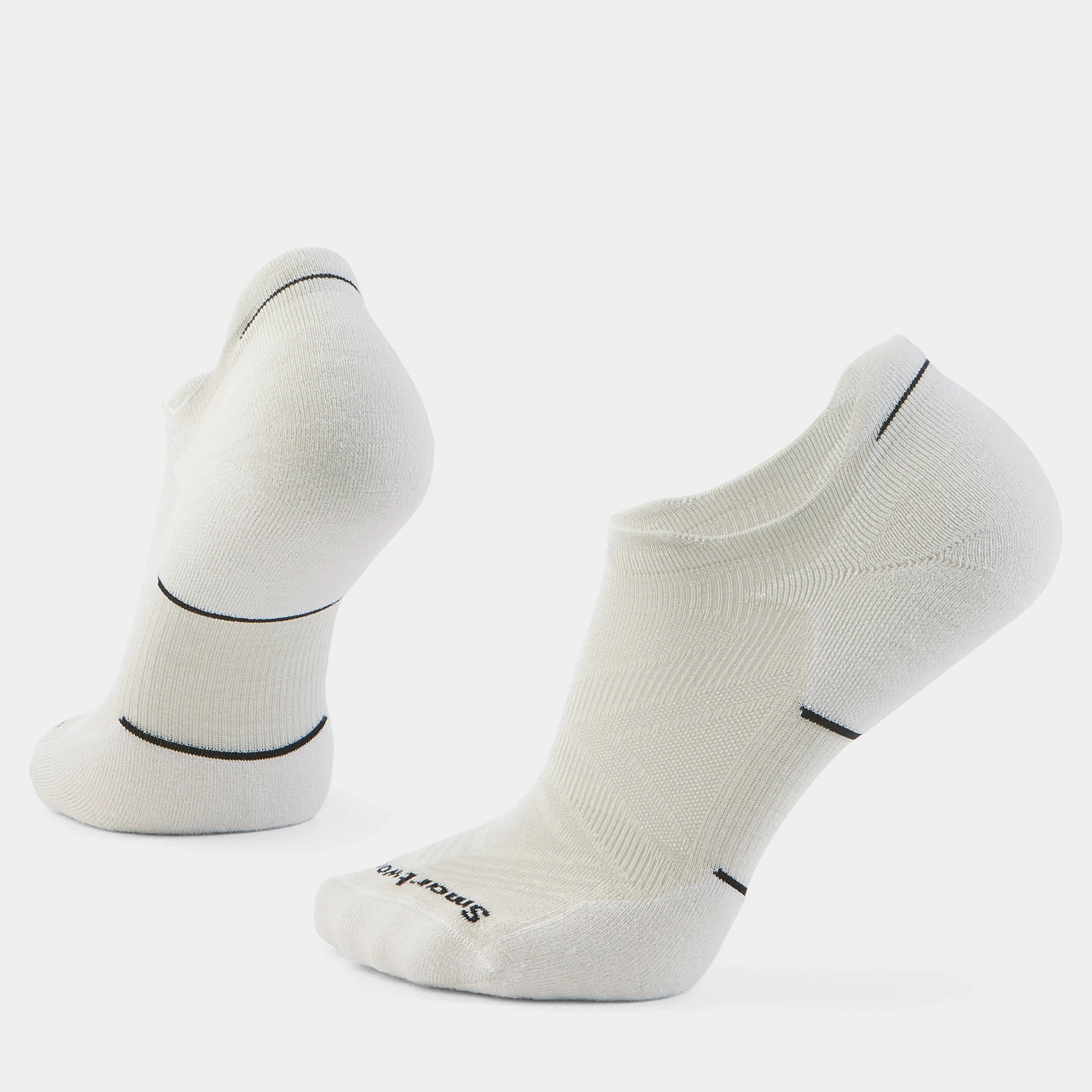 Șosete Merino alergare Smartwool Run - negru/alb Black-White | Low Ankle | Targeted Cushion - 182901