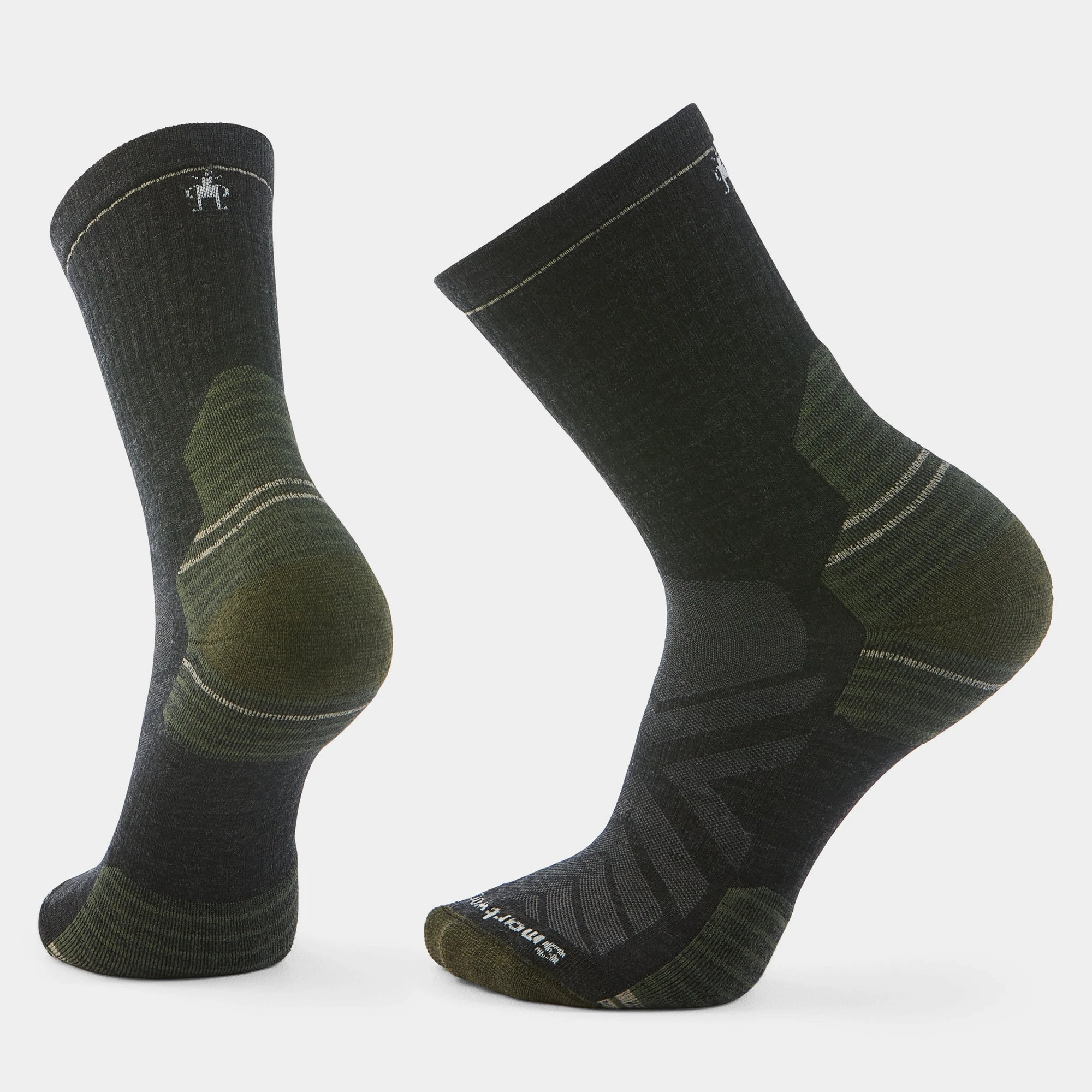 Șosete Merino hiking Smartwool Hike - gri Charcoal | Mid Crew | Targeted Cushion - 182929
