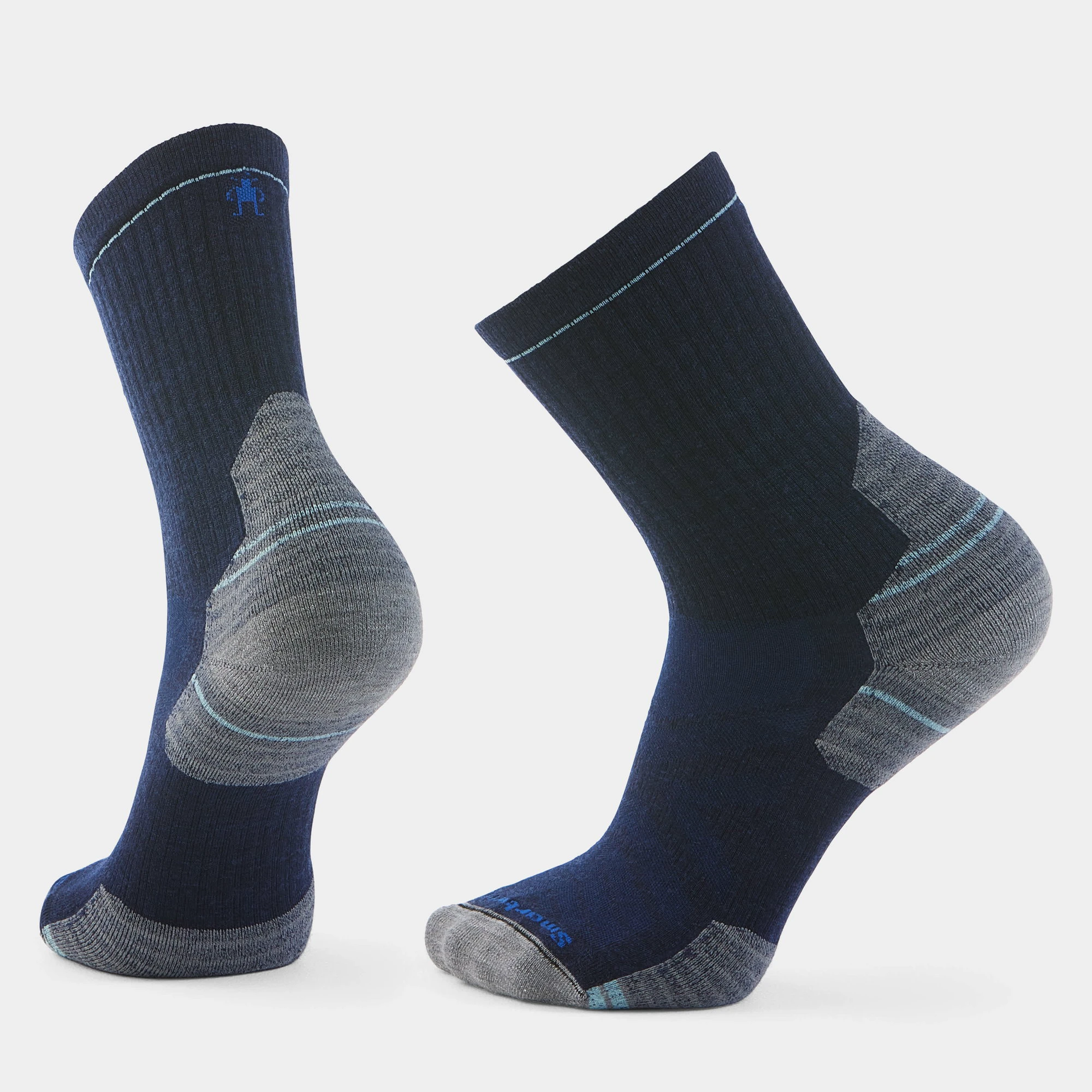 Șosete Merino hiking Smartwool Hike - bleumarin Deep Navy | Mid Crew | Targeted Cushion - 182931