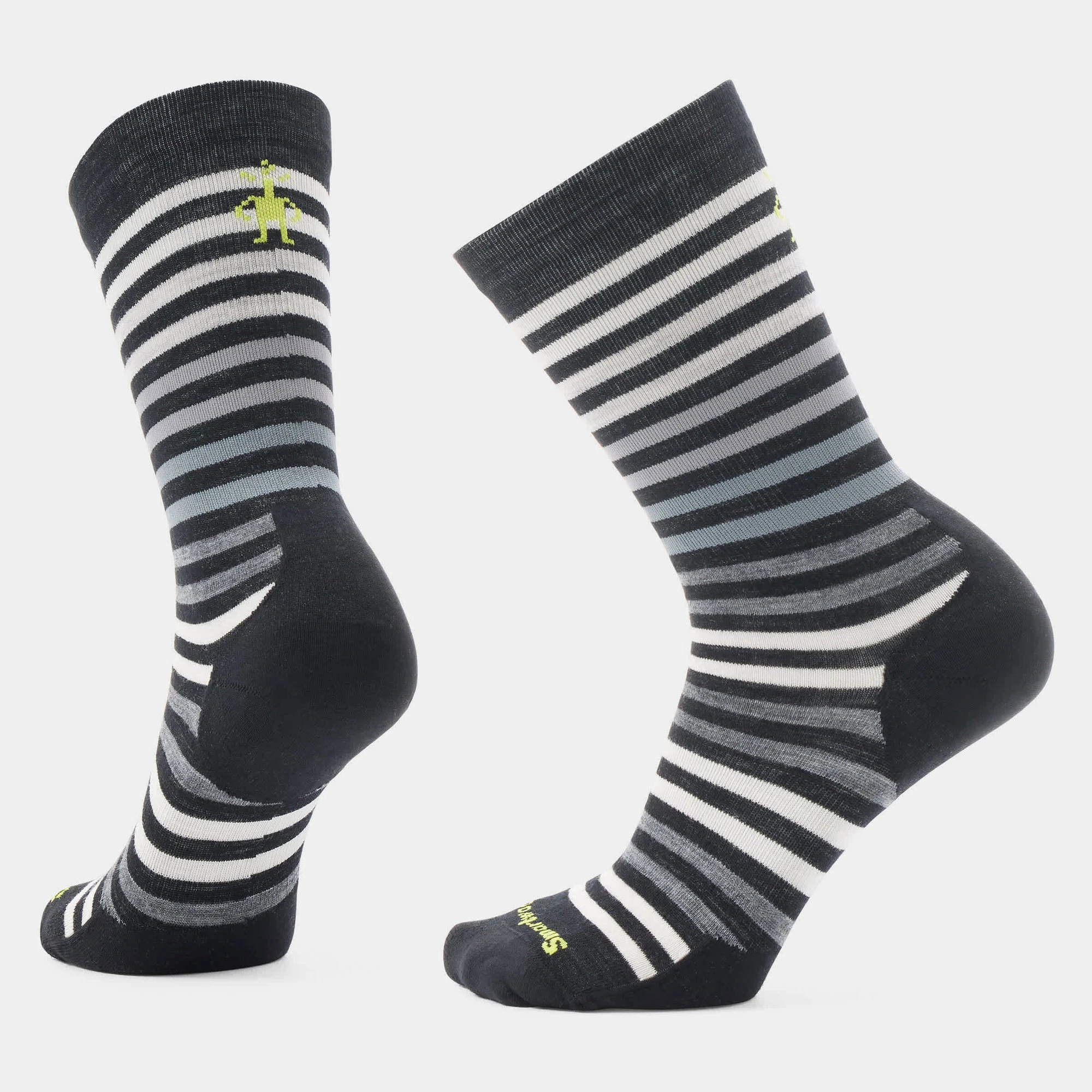 Șosete Merino Smartwool Everyday Spruce Street - negru/alb | Crew | Relaxed Fit - 182970