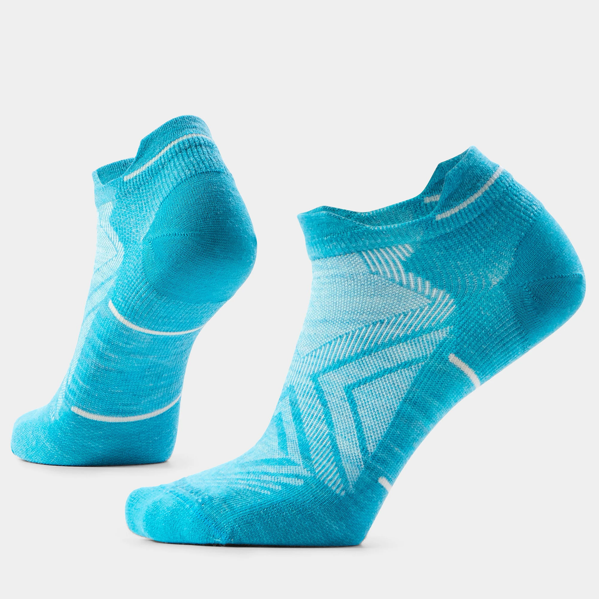 Șosete Merino alergare Smartwool Run - alb/albastru Capri | Low Ankle | Zero Cushion - 183102
