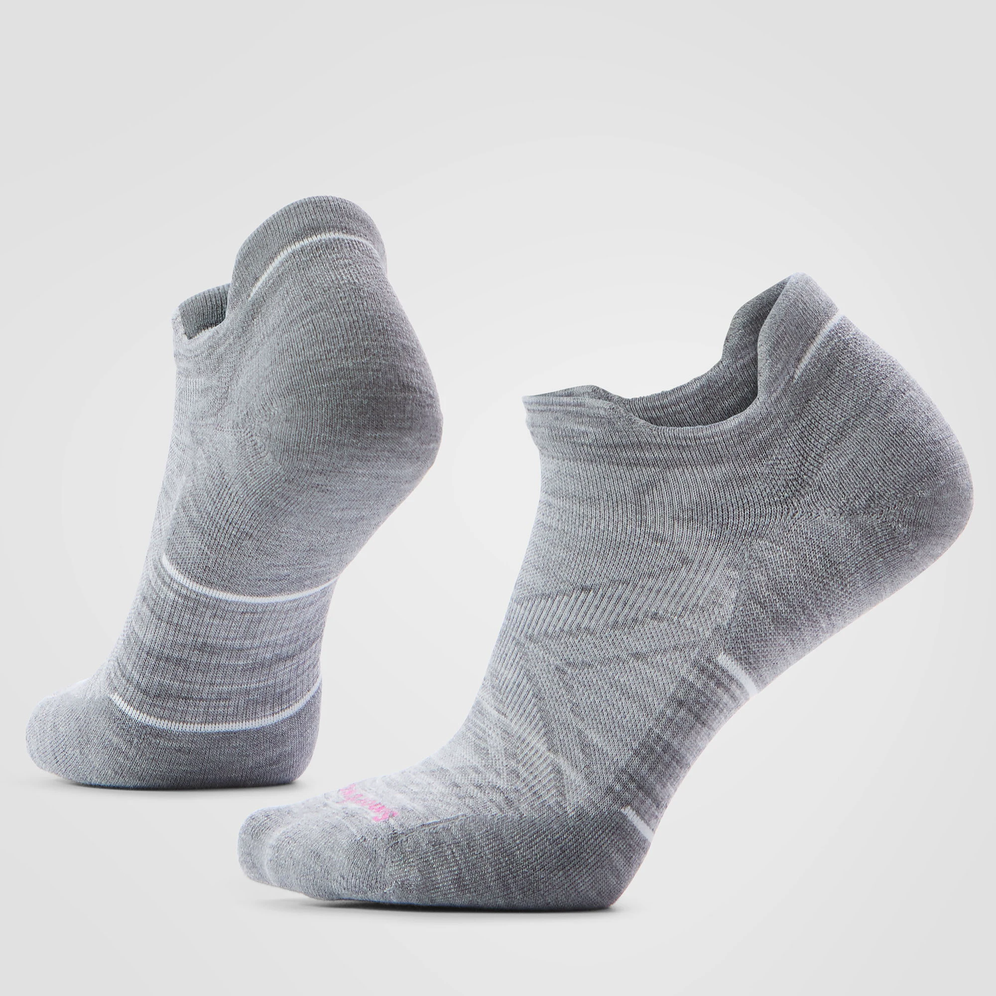 Șosete Merino alergare Smartwool Run - gri deschis/alb | Low Ankle | Targeted Cushion - 183117