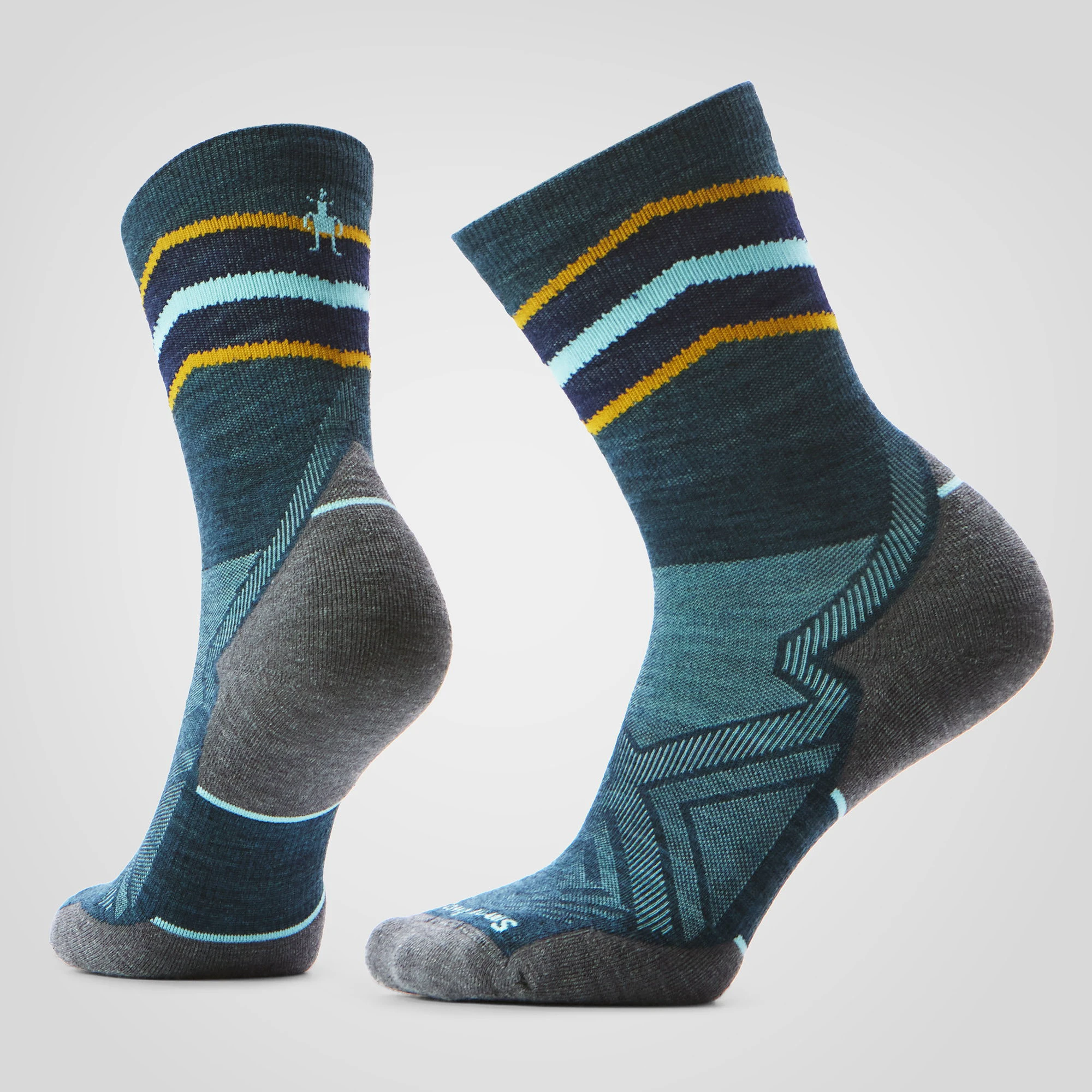 Șosete Merino alergare Smartwool Run - albastru Twilight | Mid Crew | Targeted Cushion - 183155