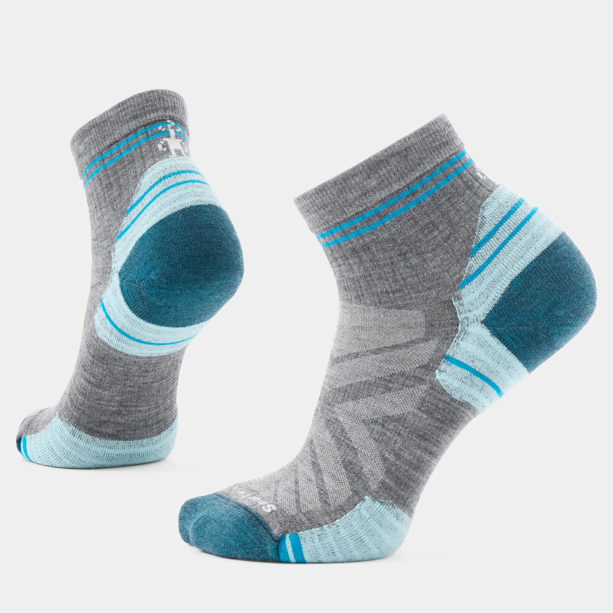 1. Șosete Merino hiking Smartwool Hike - gri Medium Gray - femei | Ankle | Targeted Cushion