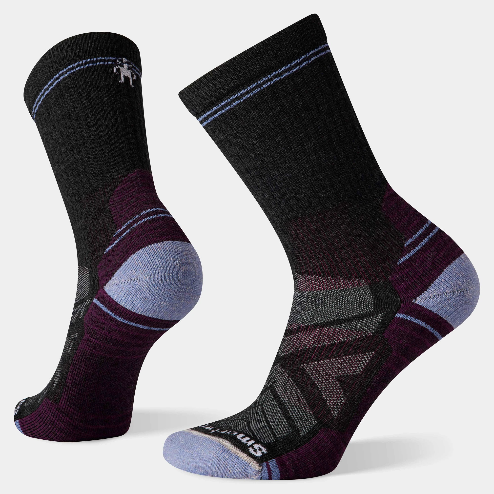 1. Șosete Merino hiking Smartwool Hike - gri Charcoal | Crew | Light Cushion
