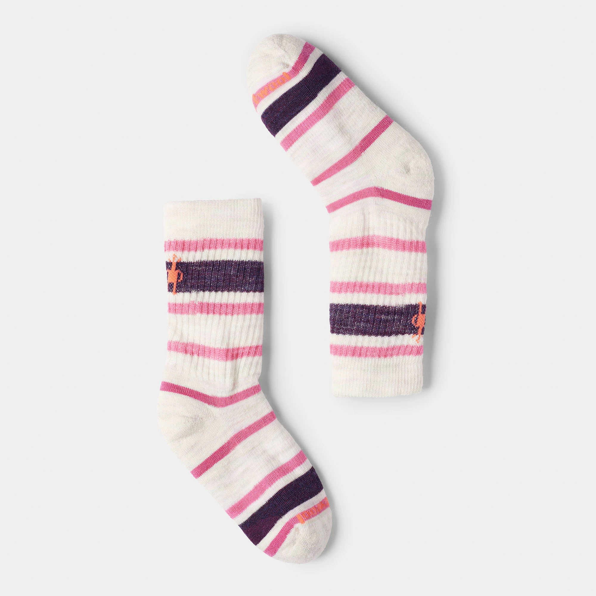 1. Șosete Merino hiking Smartwool Hike Striped K - bej Moonbeam | Crew | Light Cushion
