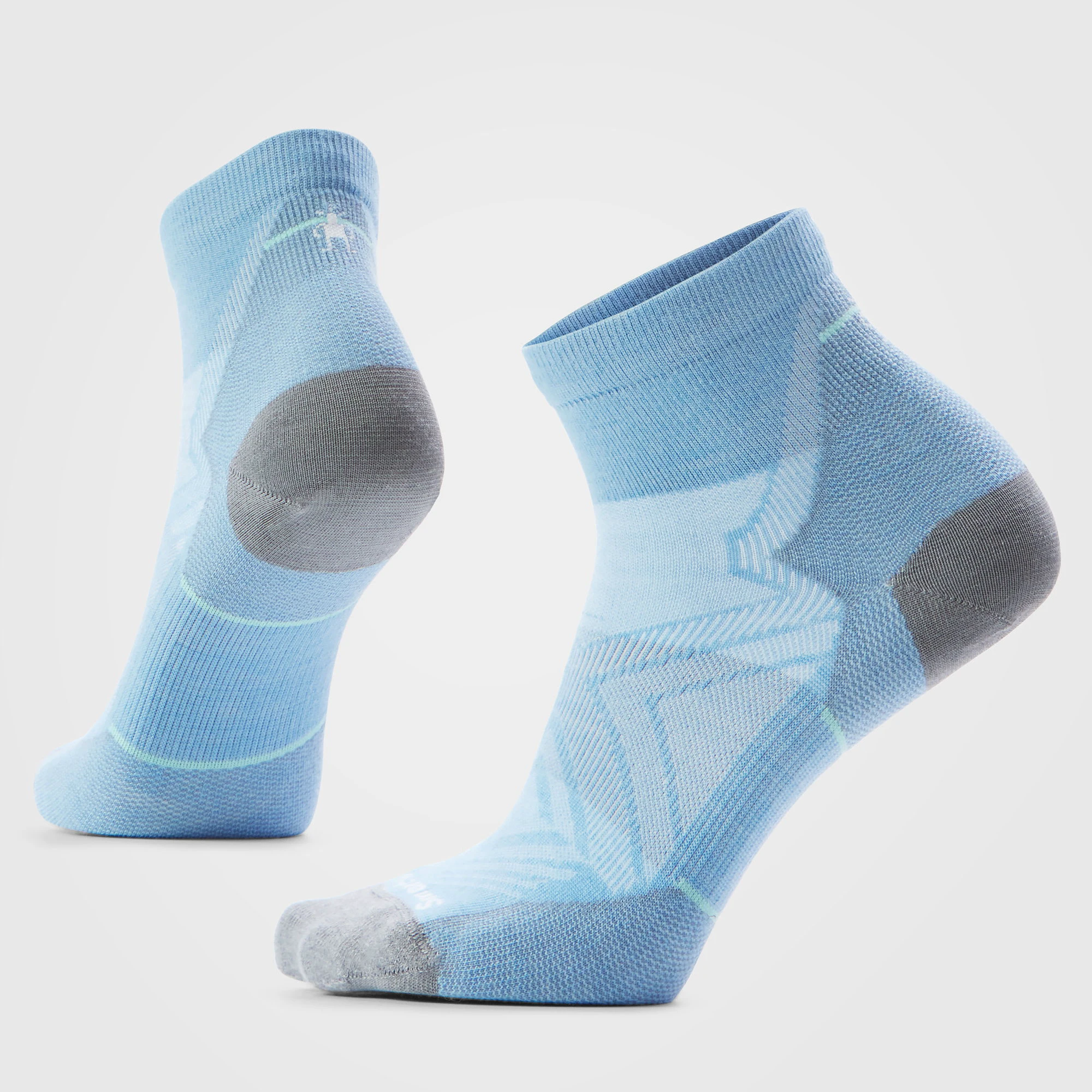 Șosete Merino alergare Smartwool Run - albastru Serene Blue | Ankle | Zero Cushion - 183180