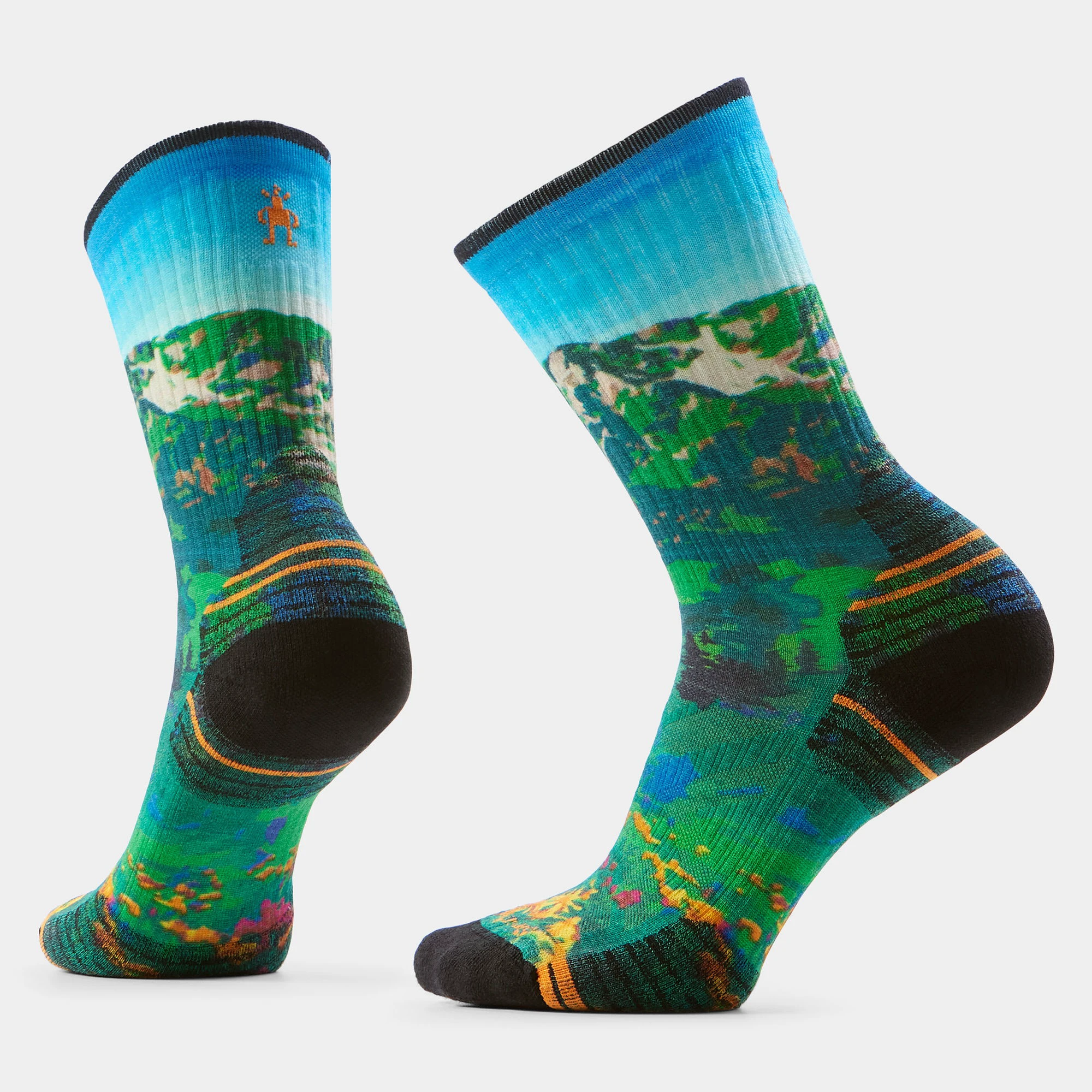 Șosete Merino hiking Smartwool Hike Mountain Lake - albastru Capri | Crew | Targeted Cushion - 183302
