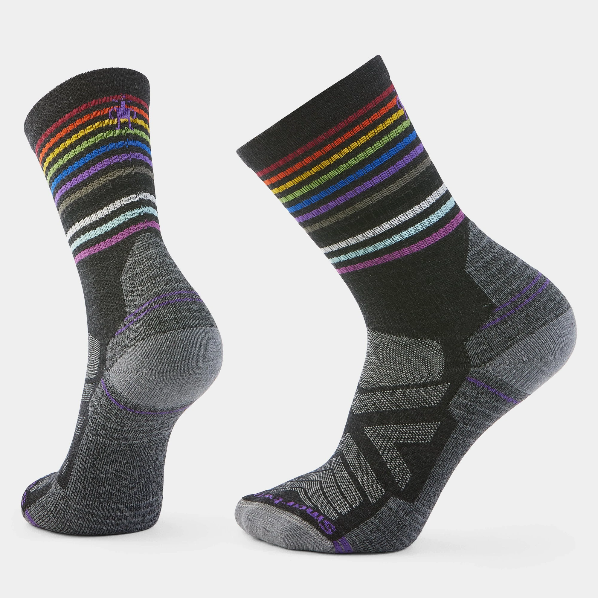 1. Șosete Merino hiking Smartwool Hike Pride - gri Charcoal | Crew | Light Cushion