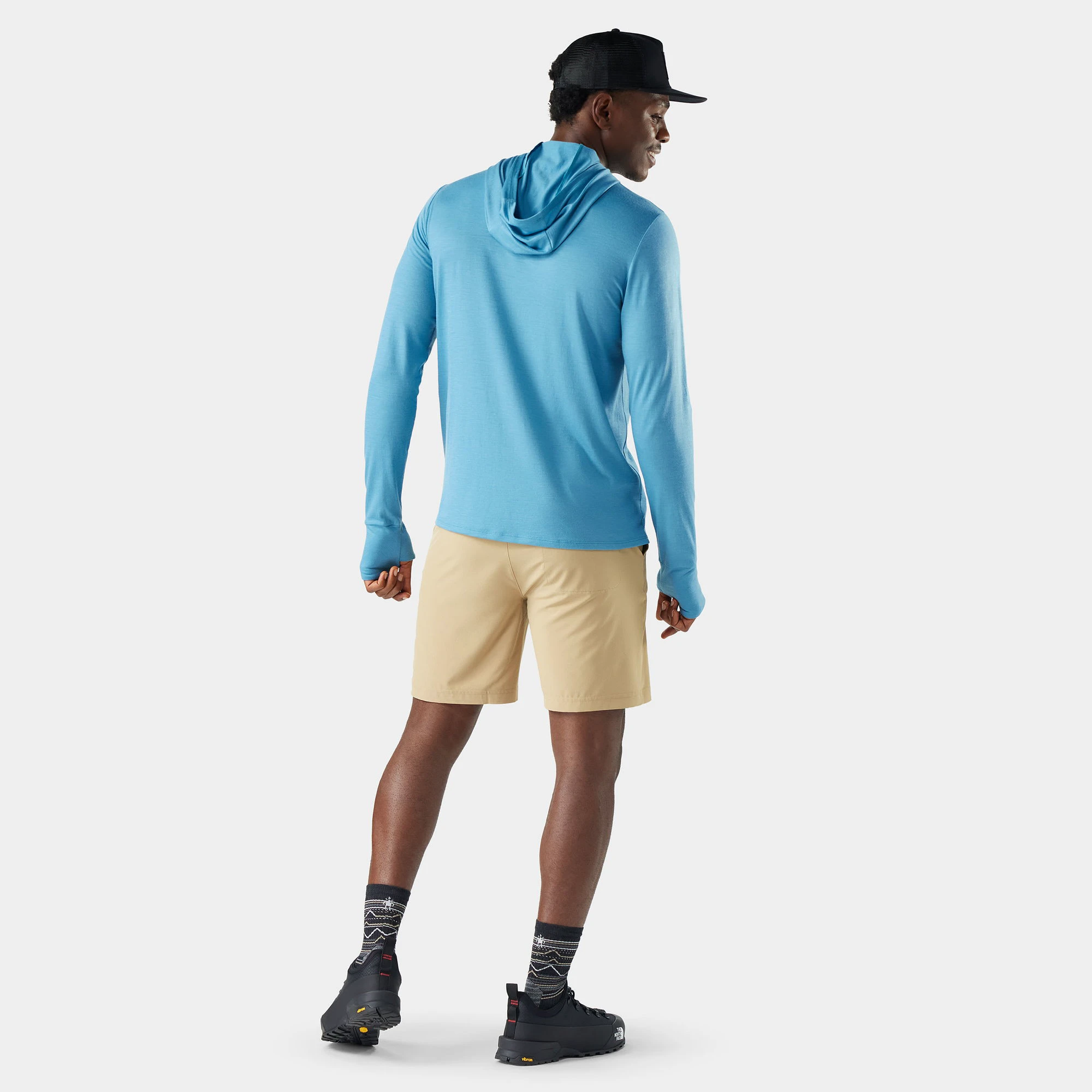 2. Hanorac Merino Smartwool Sun Hoodie - albastru Mineral Blue | UPF 40+