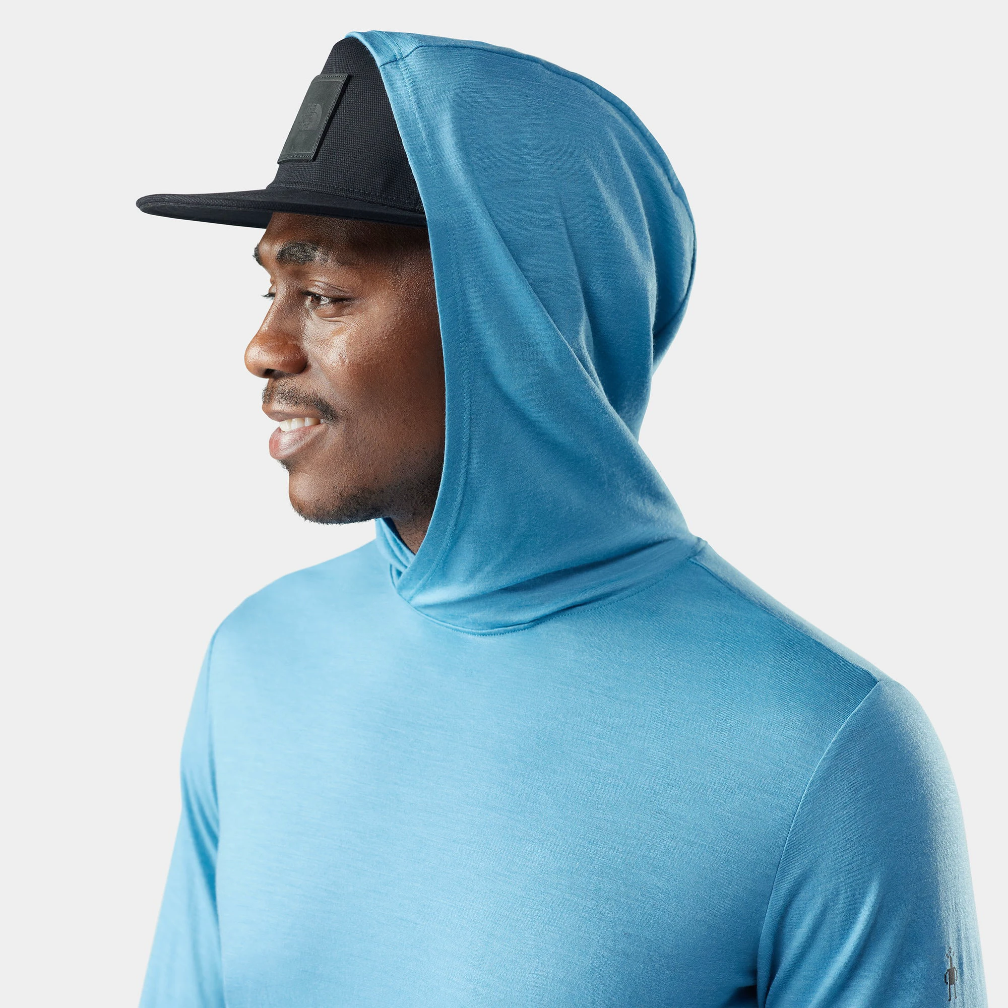 4. Hanorac Merino Smartwool Sun Hoodie - albastru Mineral Blue | UPF 40+