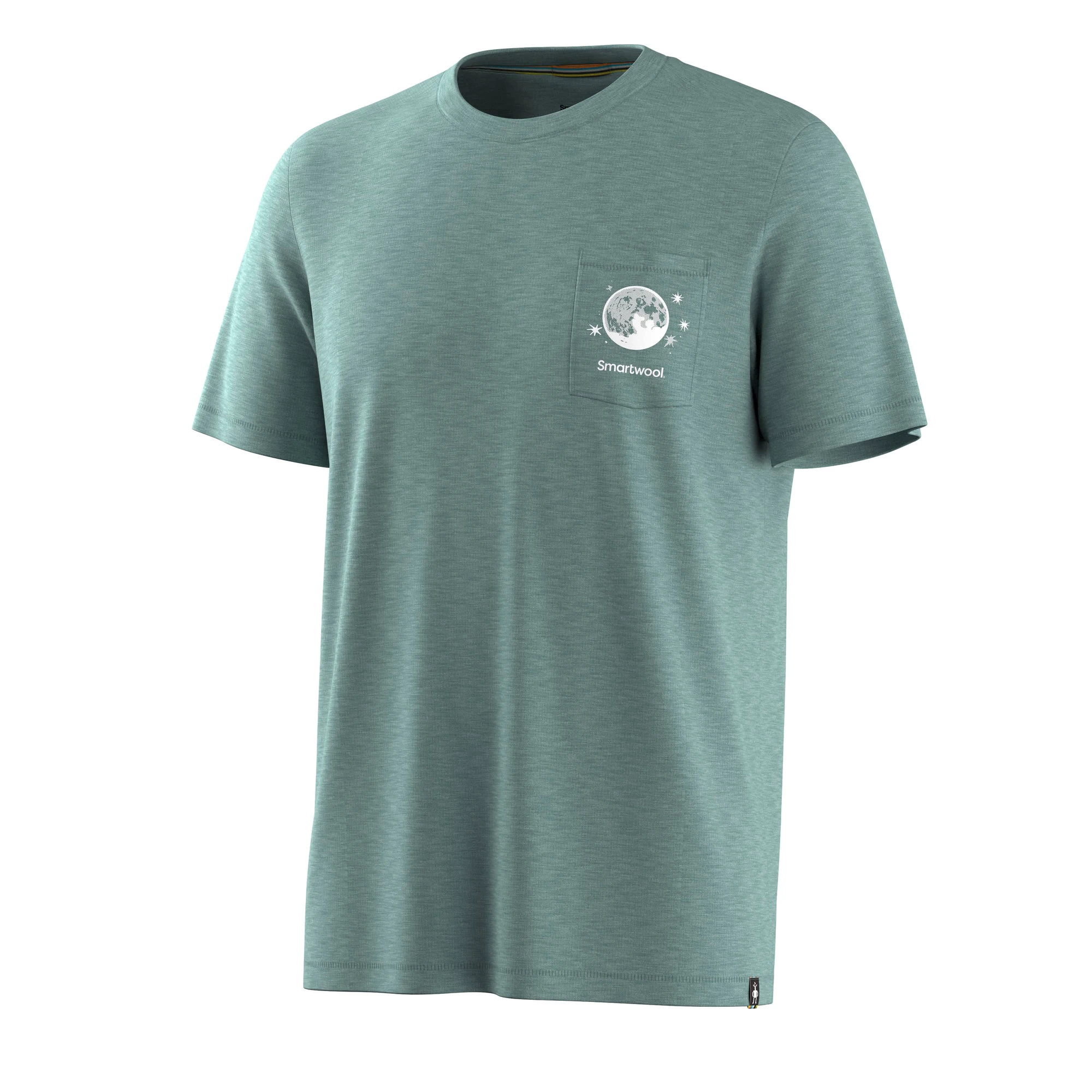 3. Tricou Merino bărbați Smartwool Peak Pints - turcoaz Dusty Teal