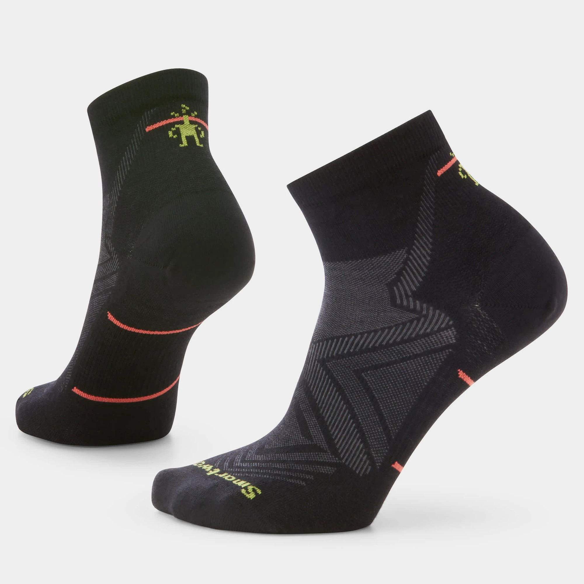 1. Șosete Merino alergare Smartwool Run - negru | Ankle | Zero Cushion