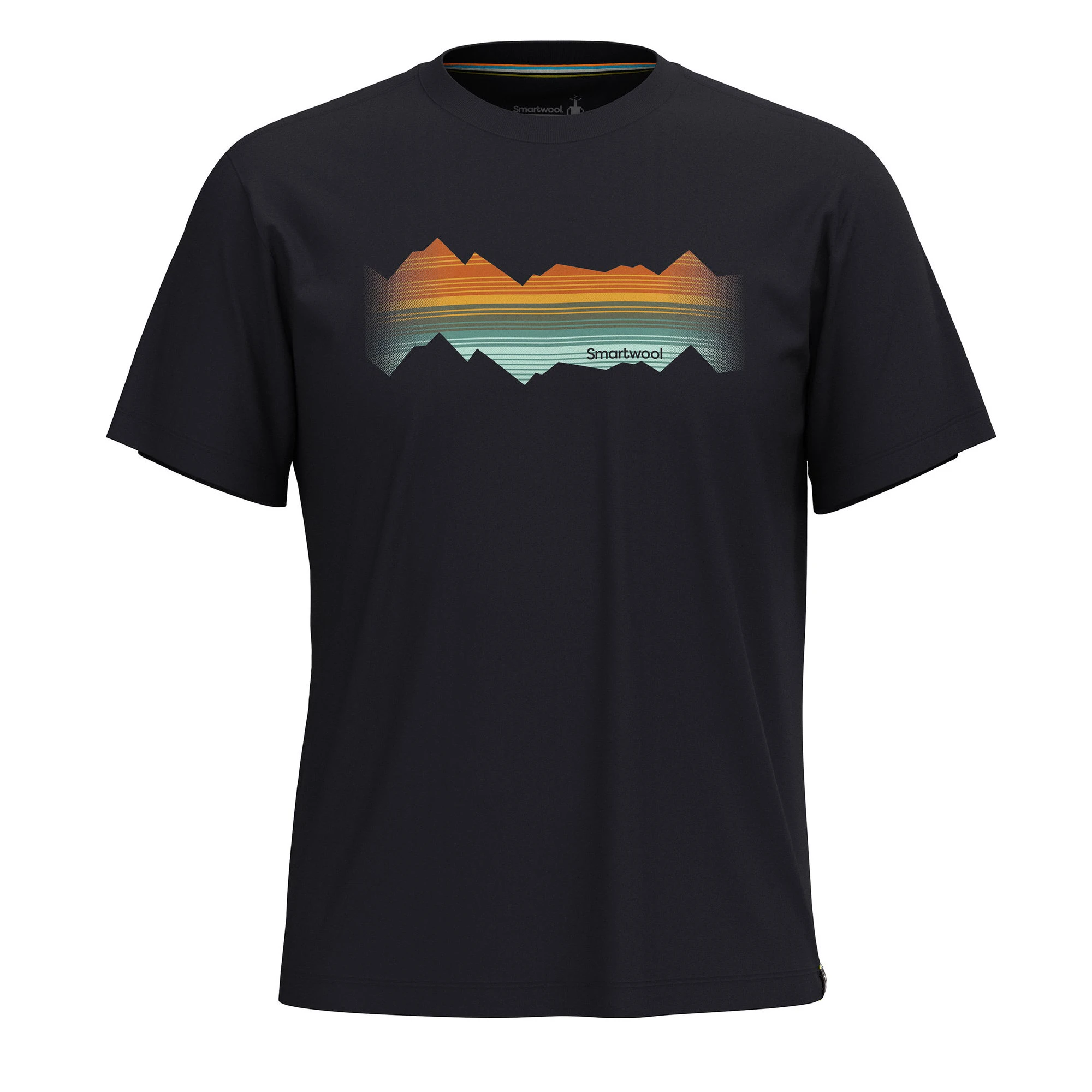 2. Smartwool - tricou merino - Mountain Horizon Short Sleeve Graphic Tee - Negru