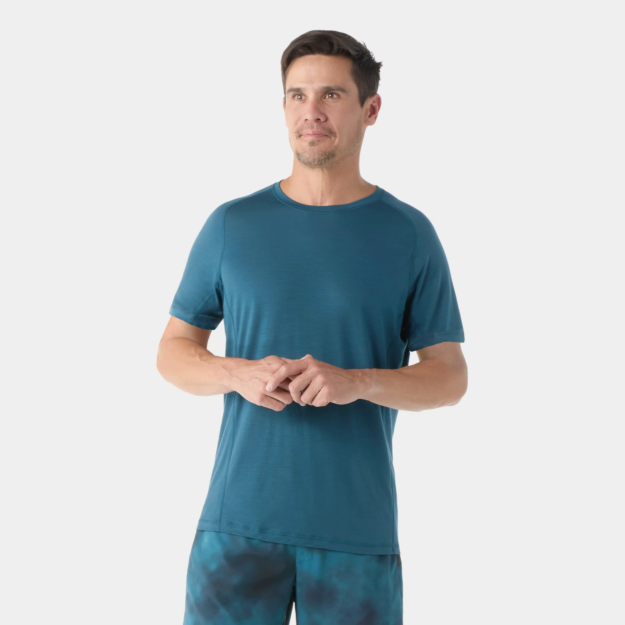 1. Tricou sport bărbați Smartwool Active Ultralite - Merino + TENCEL™ - albastru Twilight