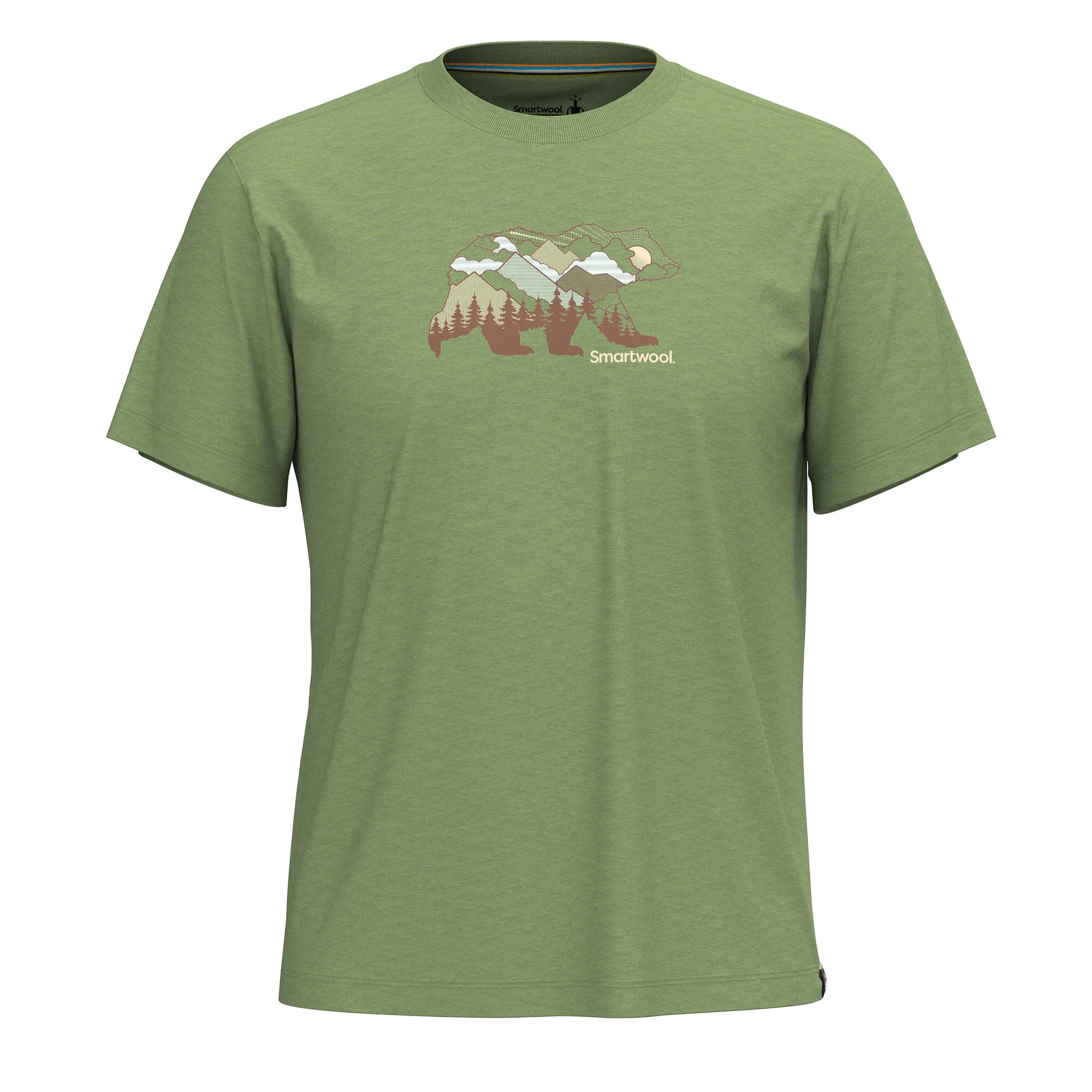 2. Smartwool - tricou merino - Bear View Short Sleeve Graphic Tee - Verde