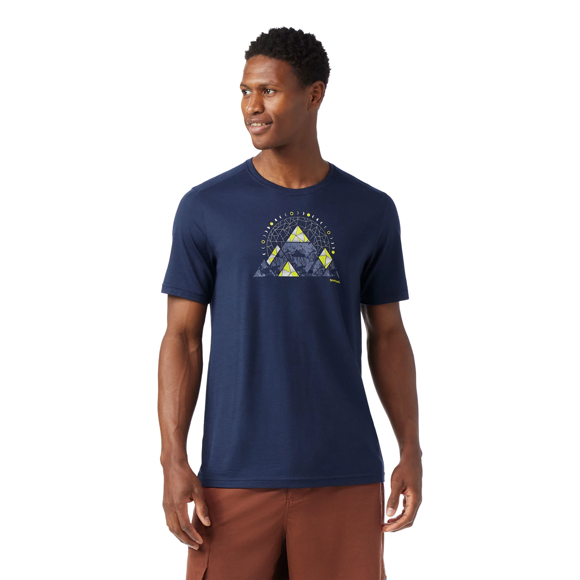Smartwool - tricou merino - Geo Phase Active Short Sleeve Graphic Tee - Albastru - 68957