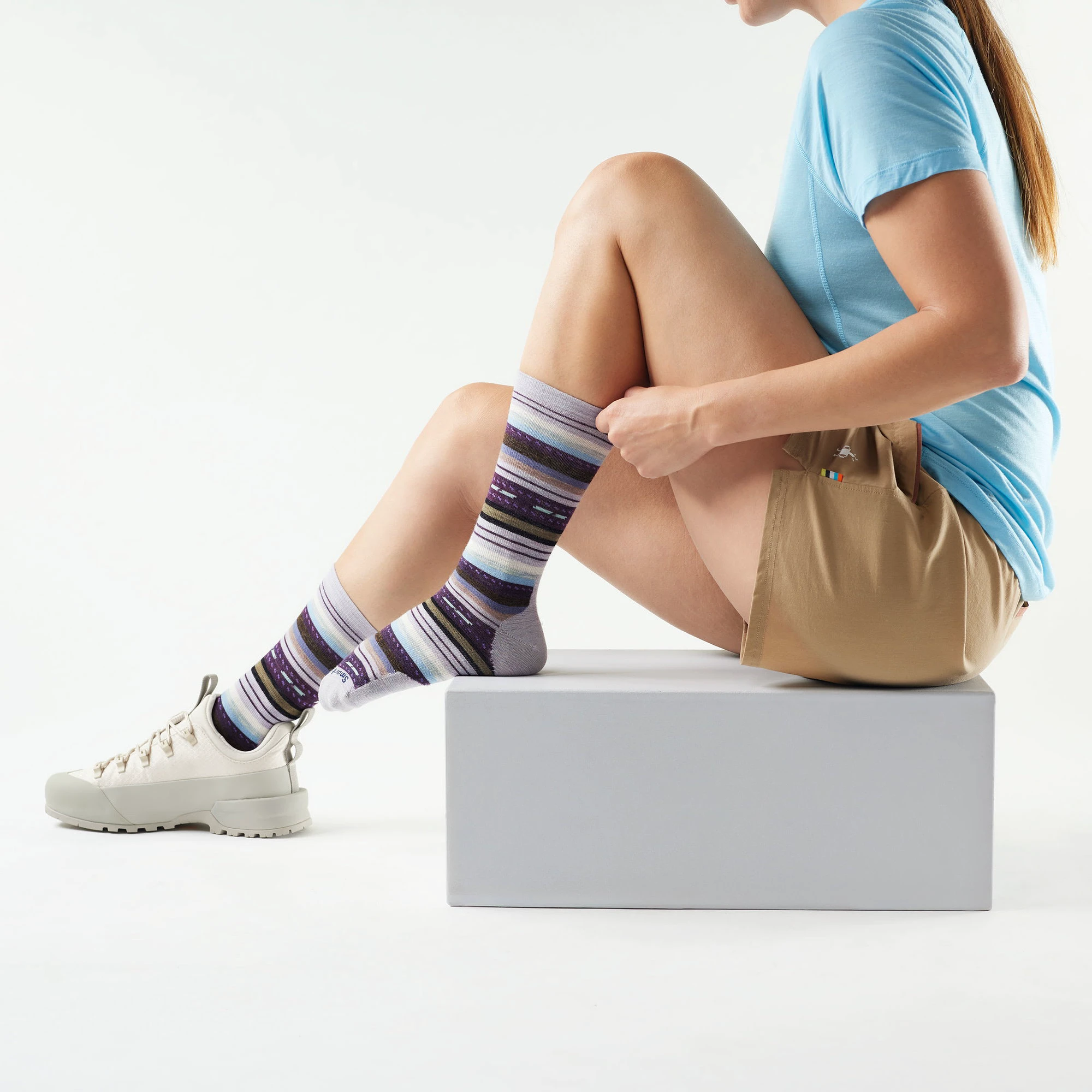 2. Șosete Merino Smartwool Everyday Margarita - mov Purple Eclipse | Crew | Light Cushion