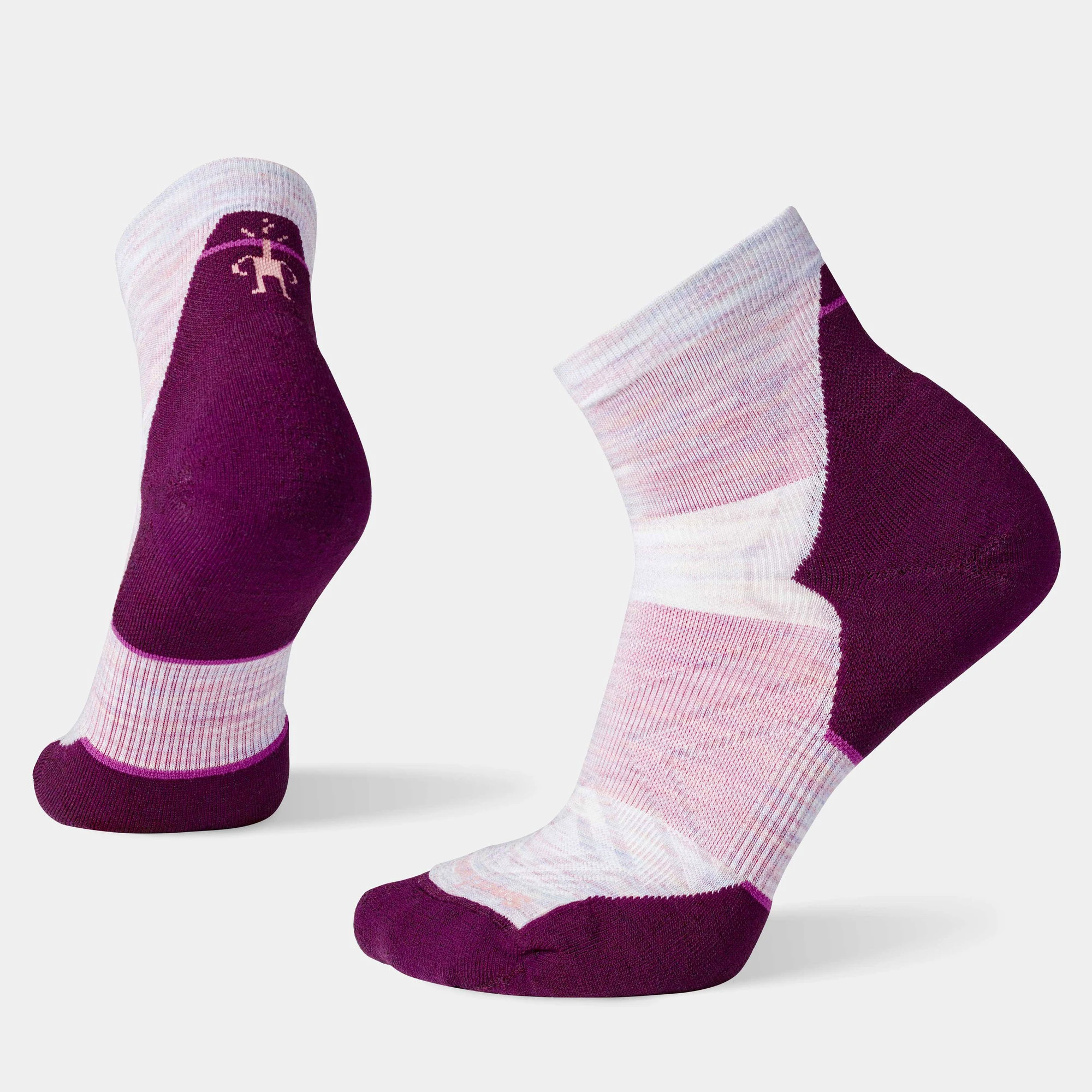 Șosete Merino alergare Smartwool Run - mov Purple Eclipse | Ankle | Targeted Cushion - 183131