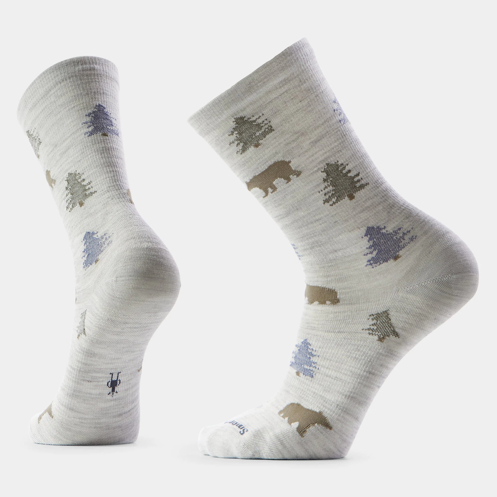 1. Șosete Merino Smartwool Everyday Through the Trees - gri Ash | Crew