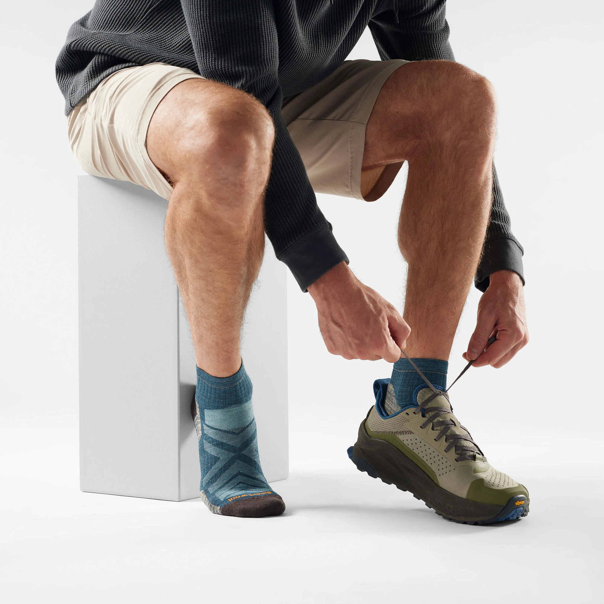 2. Șosete Merino hiking Smartwool Hike - albastru Twilight Blue | Ankle | Targeted Cushion