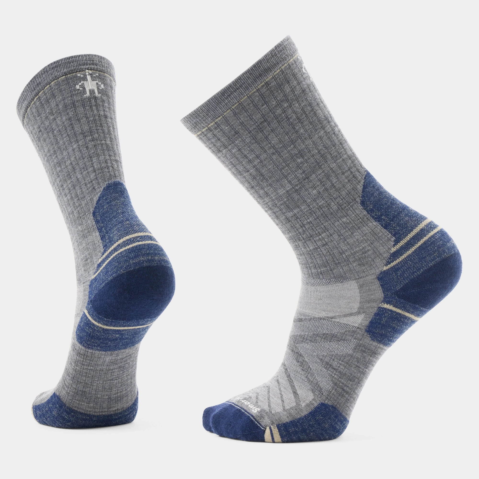 1. Șosete Merino hiking Smartwool Hike - gri Medium Gray | Crew | Targeted Cushion