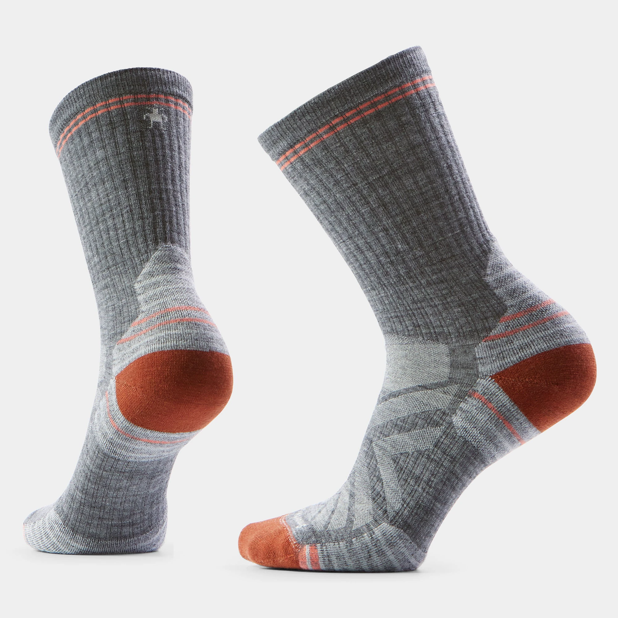 1. Șosete Merino hiking Smartwool Hike - gri Medium Gray - femei | Crew | Targeted Cushion