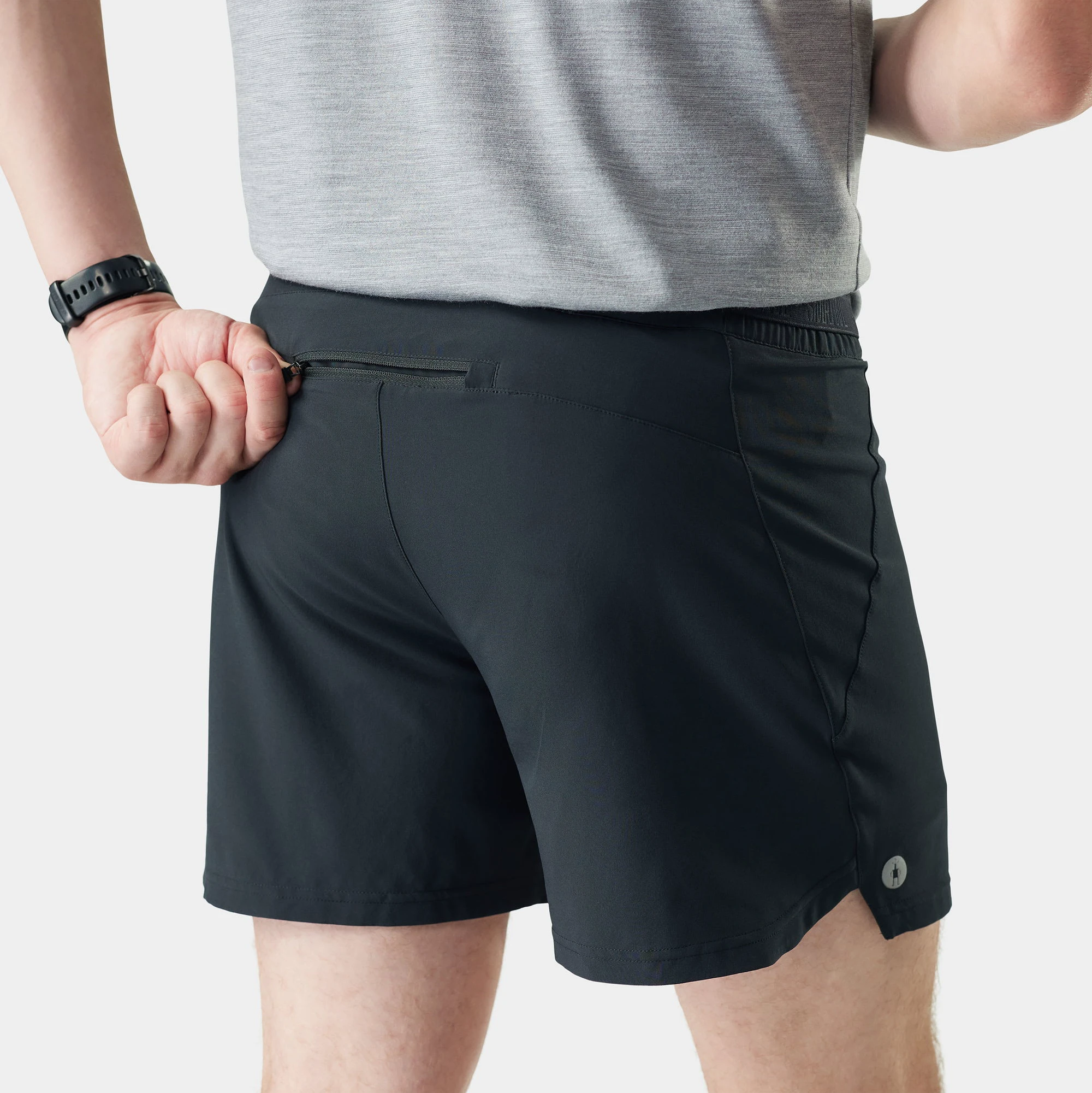 3. Pantaloni scurți sport Smartwool Active Lined 5" - negru | Merino reciclat