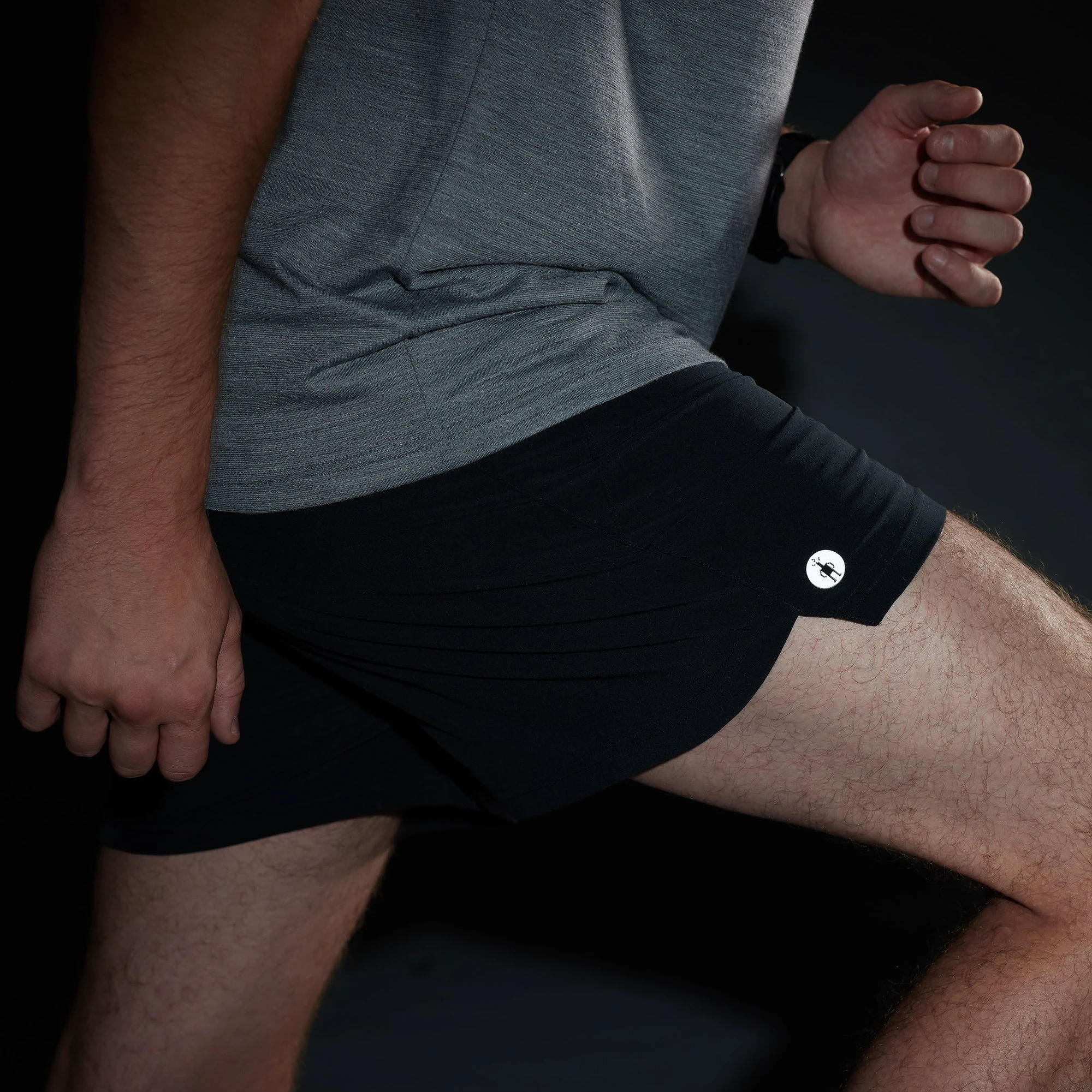 4. Pantaloni scurți sport Smartwool Active Lined 5" - negru | Merino reciclat