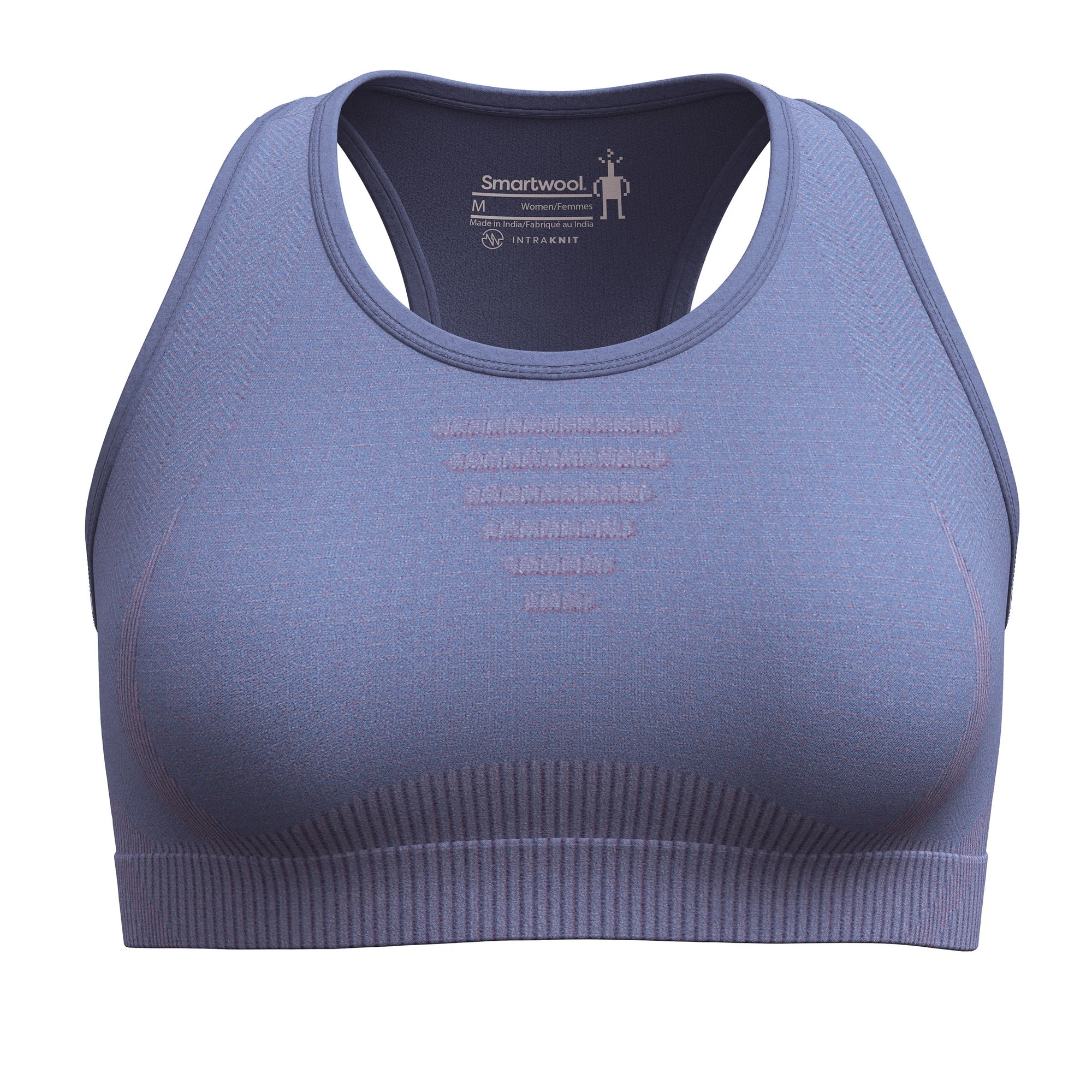 3. Bustieră sport Merino Smartwool Intraknit Racerback - albastru Nightfall Blue Heather