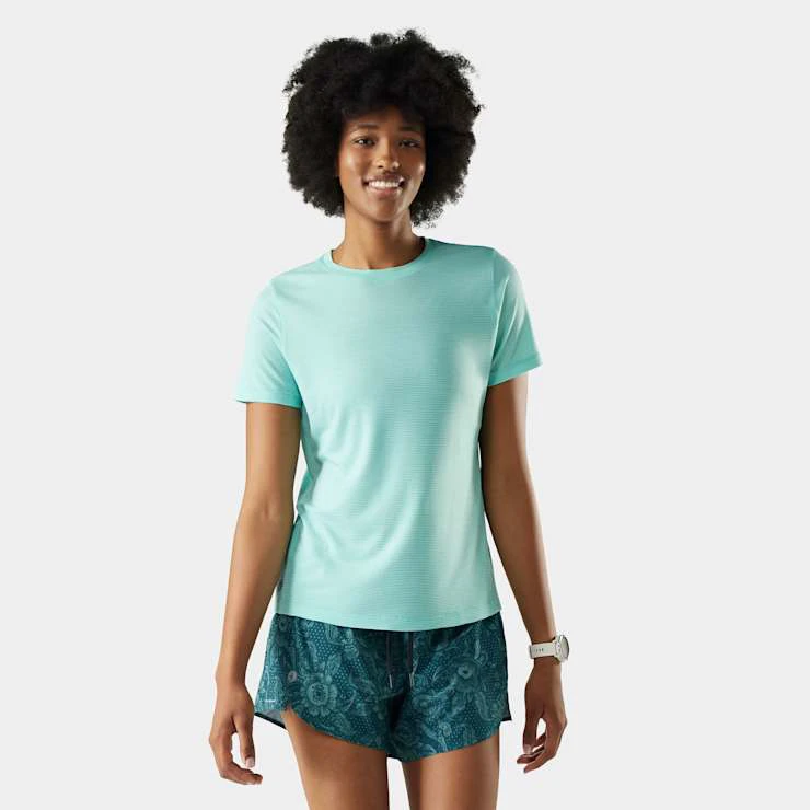 1. Tricou Merino sport Smartwool Active Mesh - albastru Pacific | femei