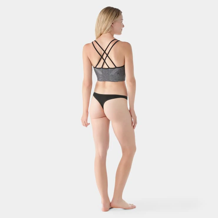 2. Chilot Merino Smartwool Everyday Thong - negru | lână Merino + TENCEL™