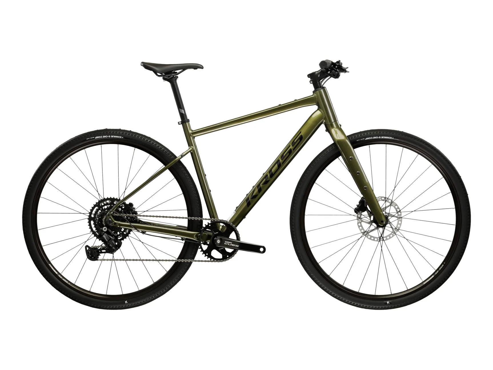1. Bicicleta Gravel Kross Esker 1.0 FL 28 inch verde Shimano Cues