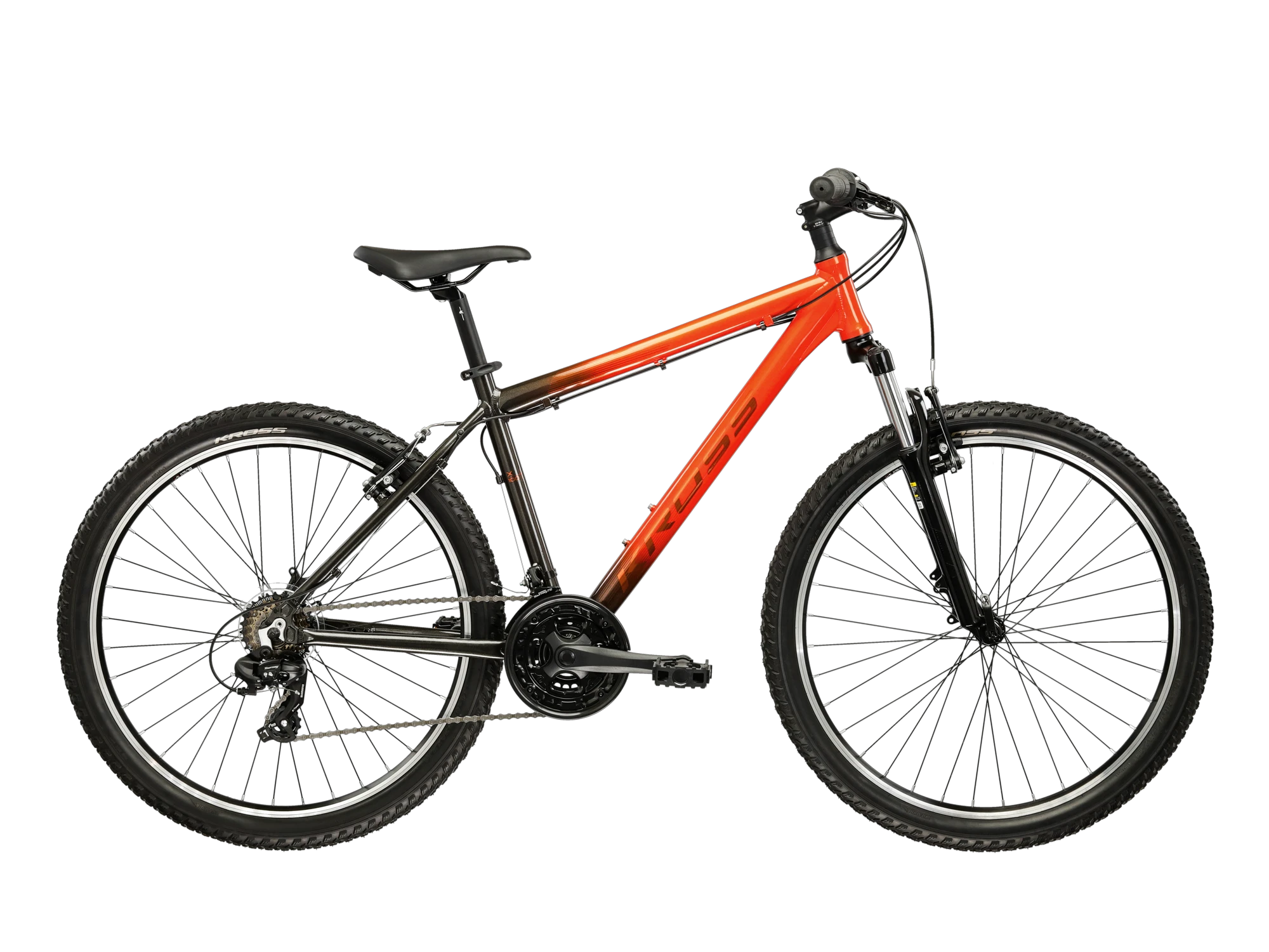 1. Bicicleta MTB Hardtail Kross Hexagon X100 26 inch portocalie Shimano Tourney