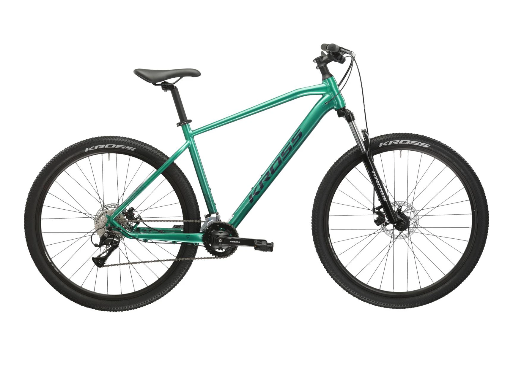 1. Bicicleta MTB Hardtail Kross Hexagon 3.0 27.5 inch verde Shimano Acera