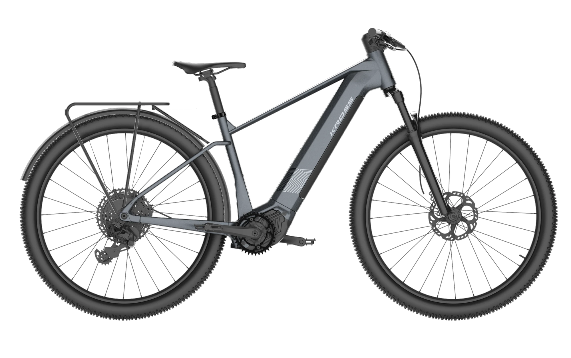 1. Bicicleta Electrica MTB Kross Influx SUV HYB 3.0 800 27.5 inch grafit Shimano Cues