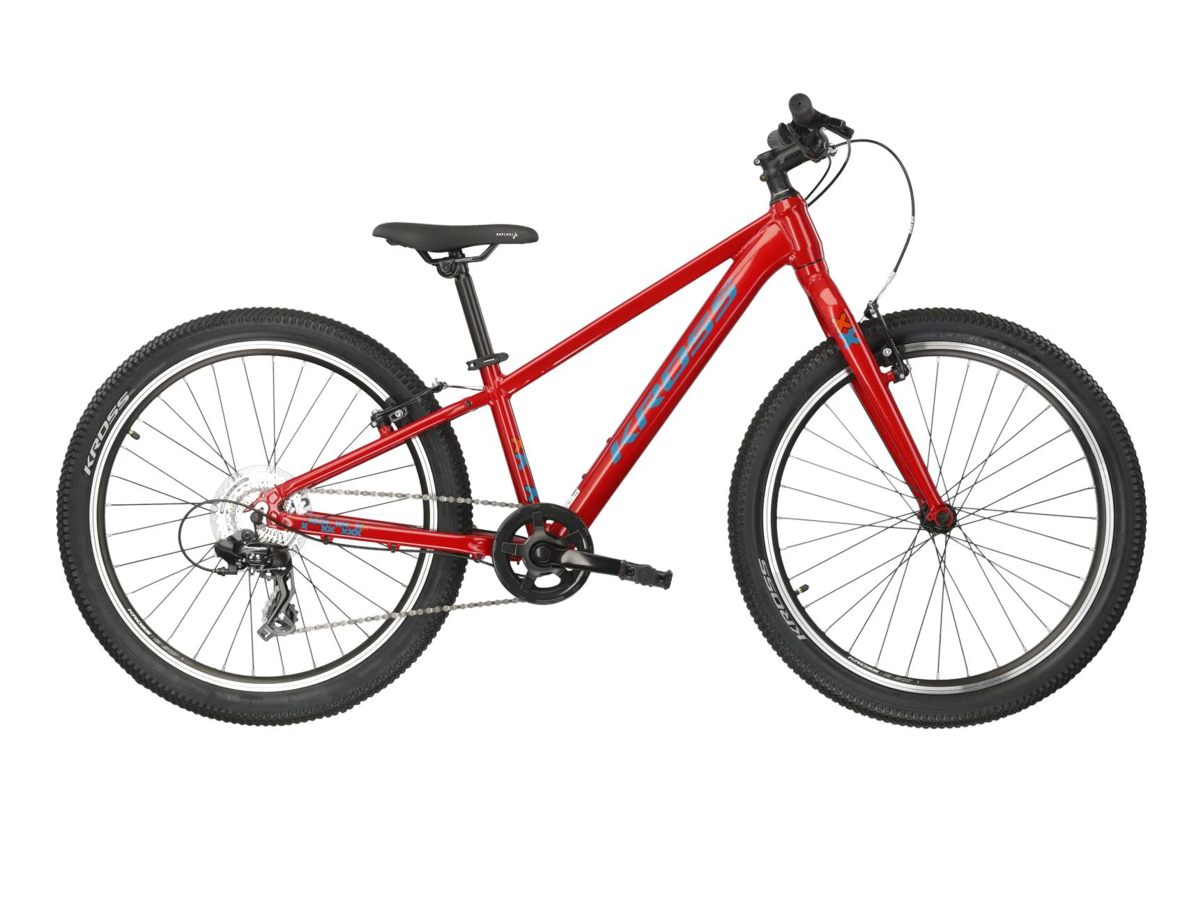 1. Bicicleta Copii Kross Level JR 1.0 24 inch rosie Shimano Tourney