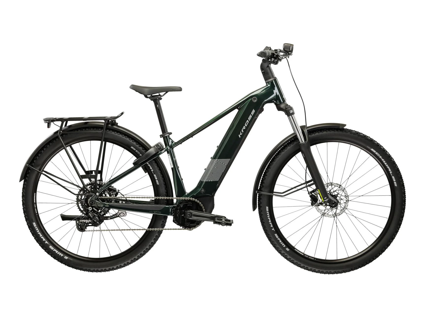 Bicicleta Electrica MTB Kross Influx SUV HYB 2.0 600 27.5 inch verde Shimano Cues - 194159