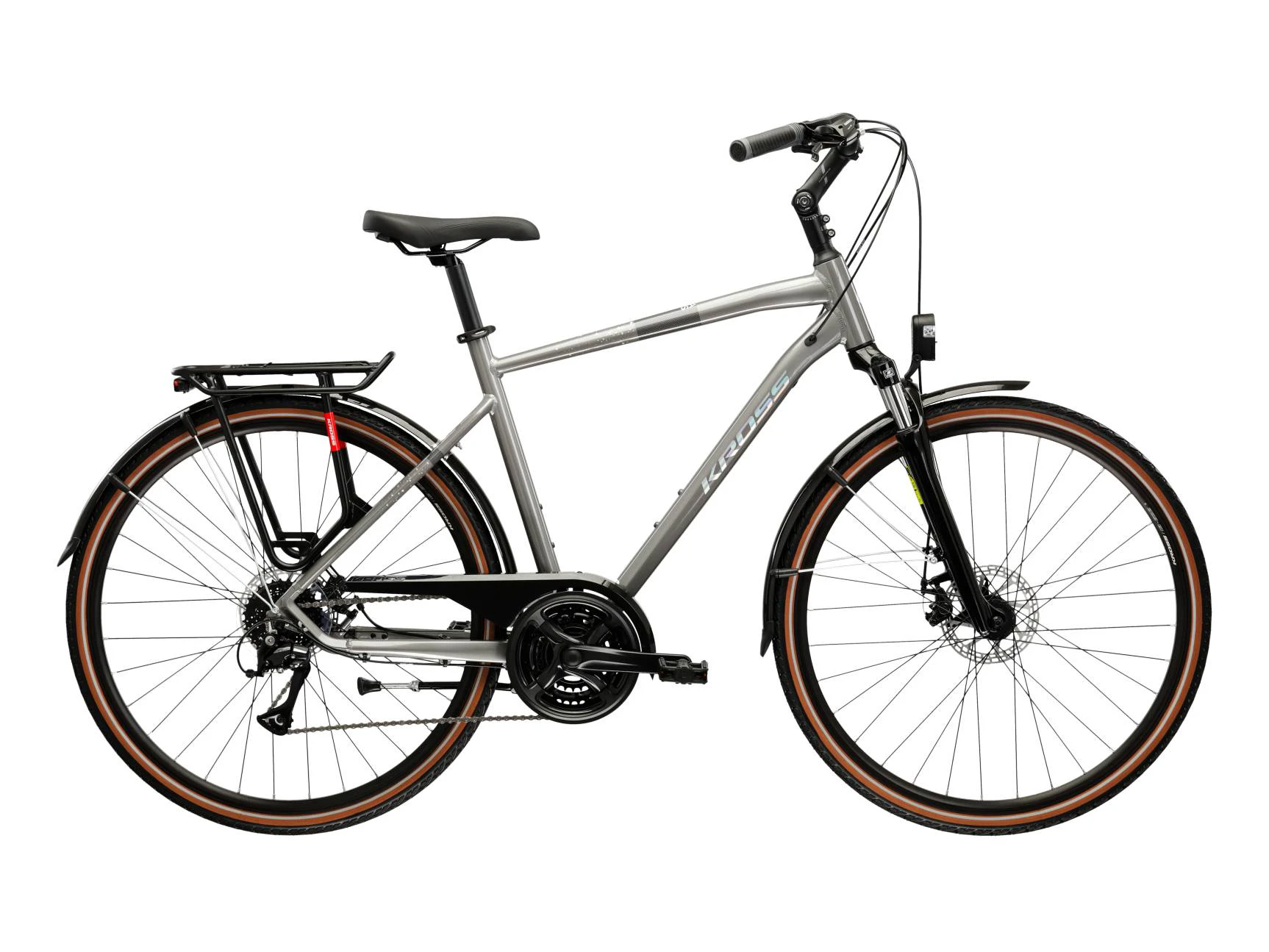 1. Bicicleta Urban Kross Trans 3.0 ULT.RA 28 inch argintie Shimano Acera