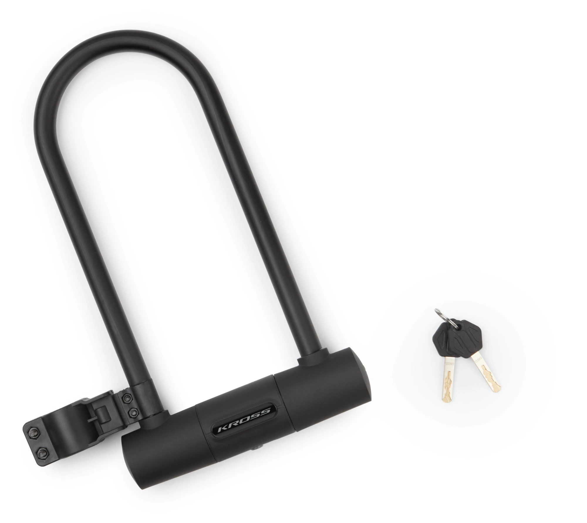 1. Kross - antifurt bicicleta - U-Lock KZU 360, 180x320x13mm, cu suport