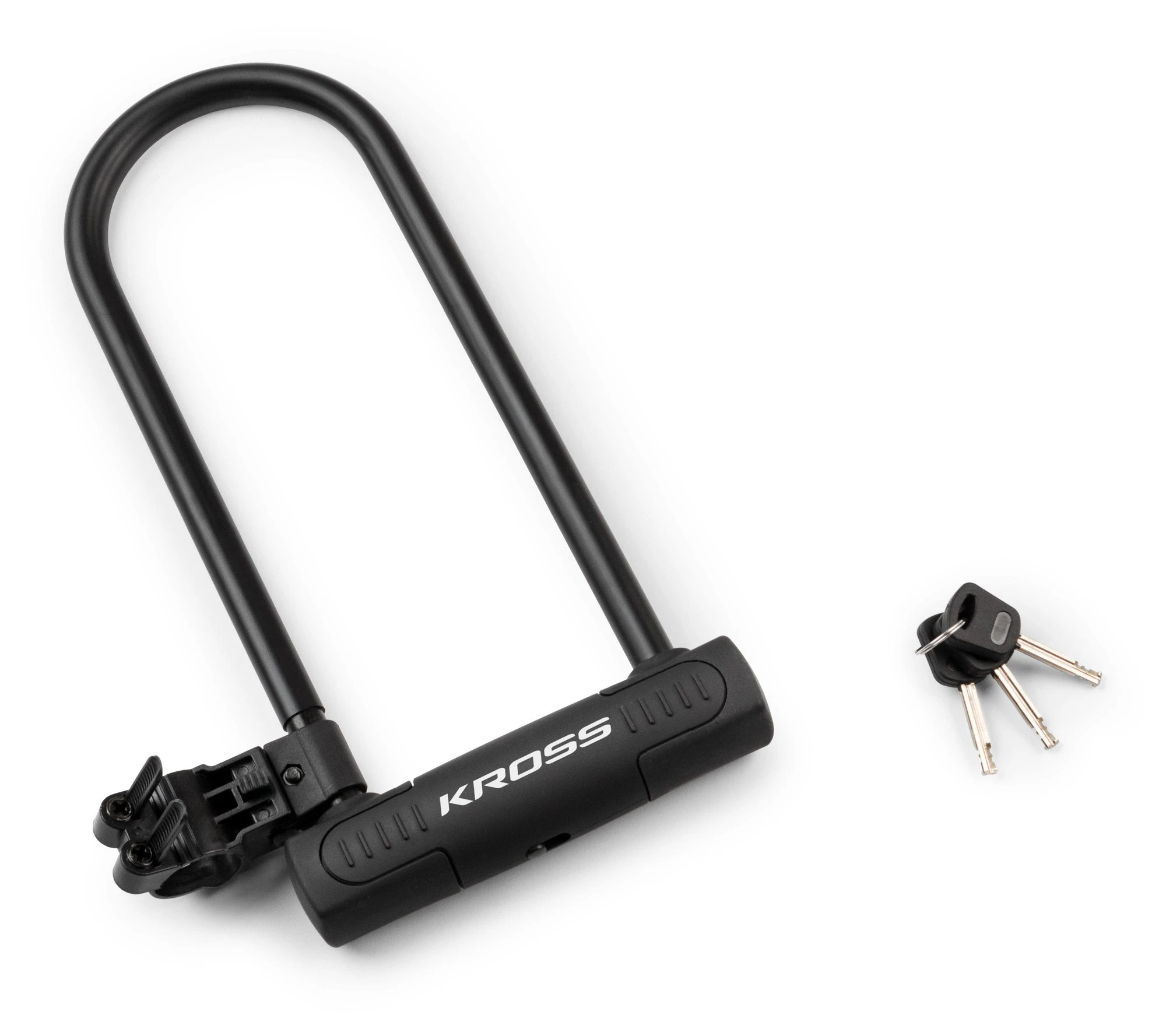 1. Kross - antifurt bicicleta - U-Lock KZU 370, 180x320x16mm, cu suport