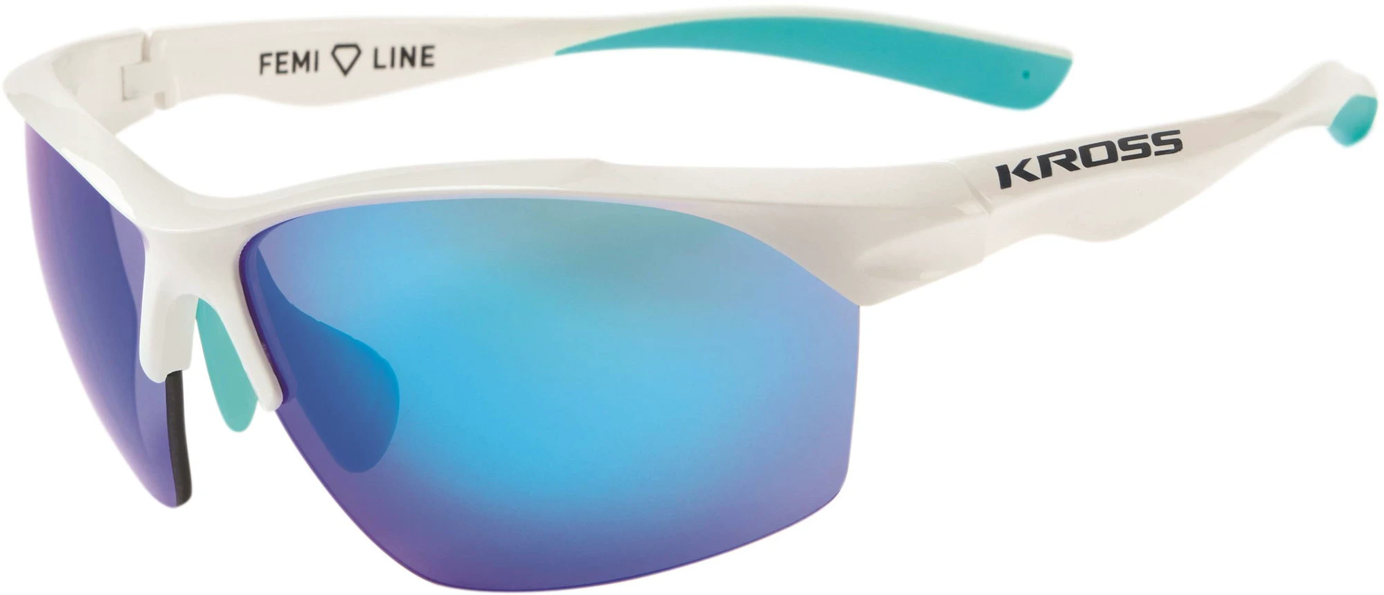 1. Kross Cycling Glasses Pave White Blue