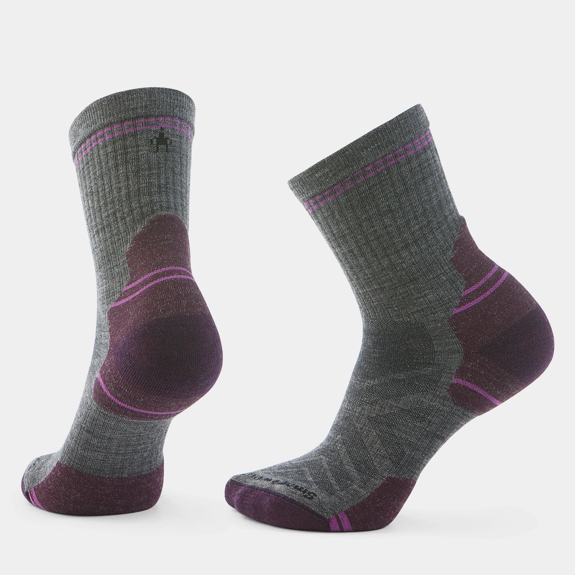 Șosete Merino hiking Smartwool Hike - gri Medium Gray | Mid Crew | Targeted Cushion - 182860
