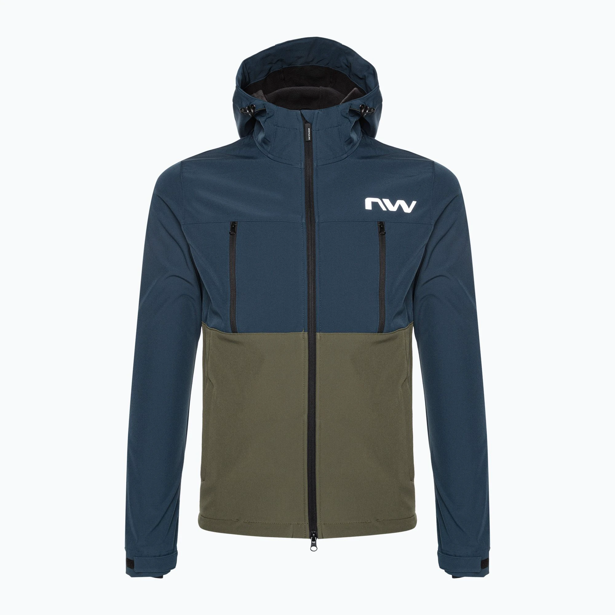 1. Northwave - jacheta ciclism iarna pentru barbati All mountain Easy Out Softshell - negru verde inchis padure