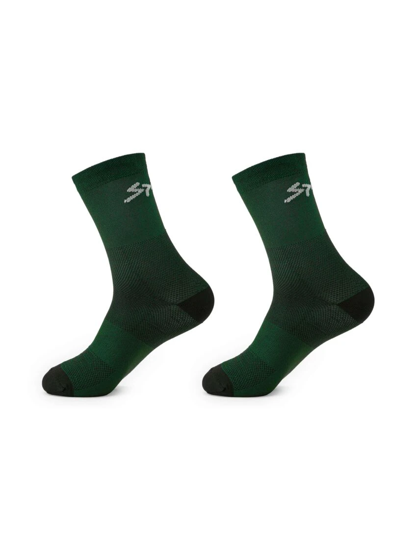 1. Spiuk - Set sosete ciclism medii ANATOMIC medium long 2 socks pack - alb