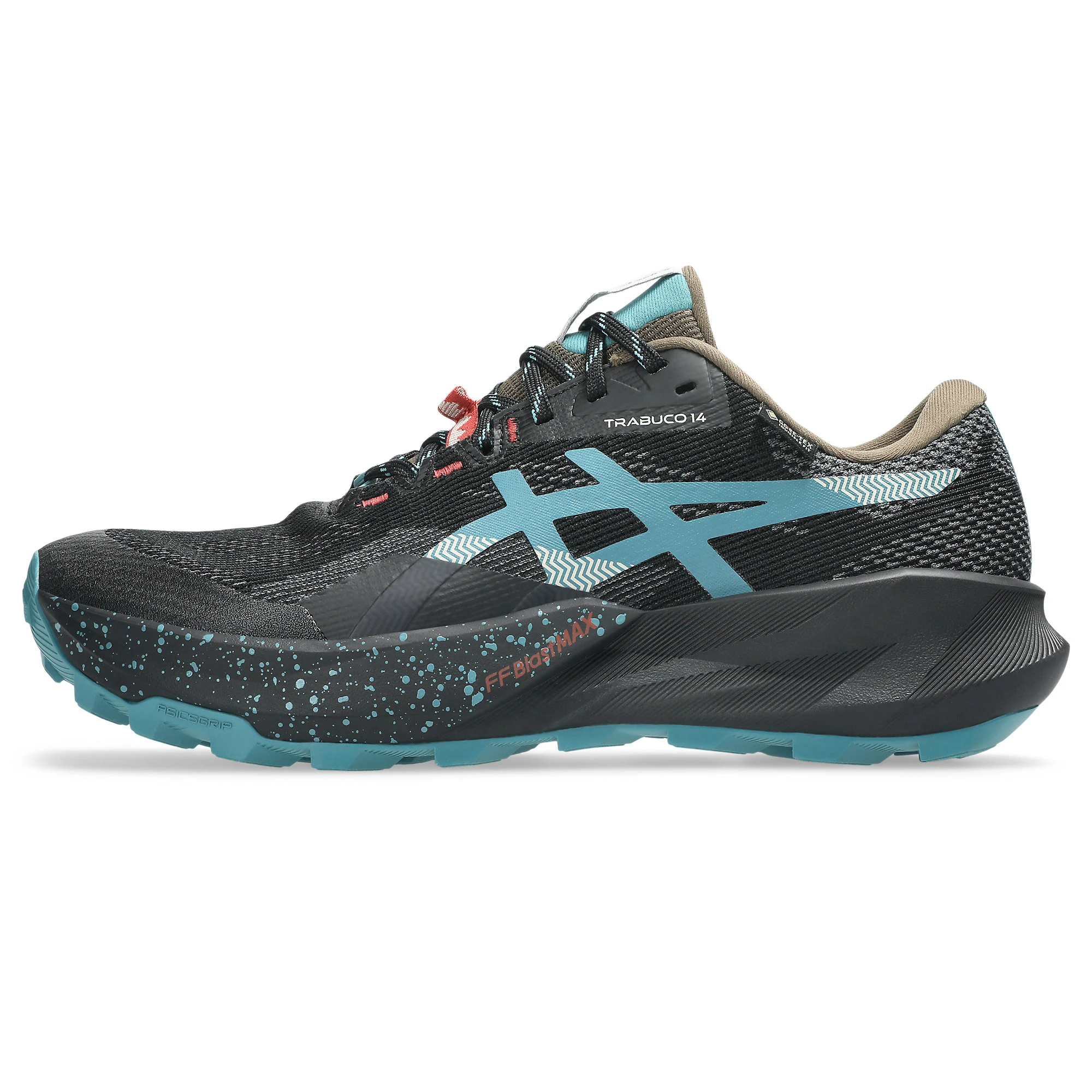 8. Pantofi alergare trail ASICS Trabuco 14 GTX (GORE-TEX) - negru | Misty Pine - impermeabili