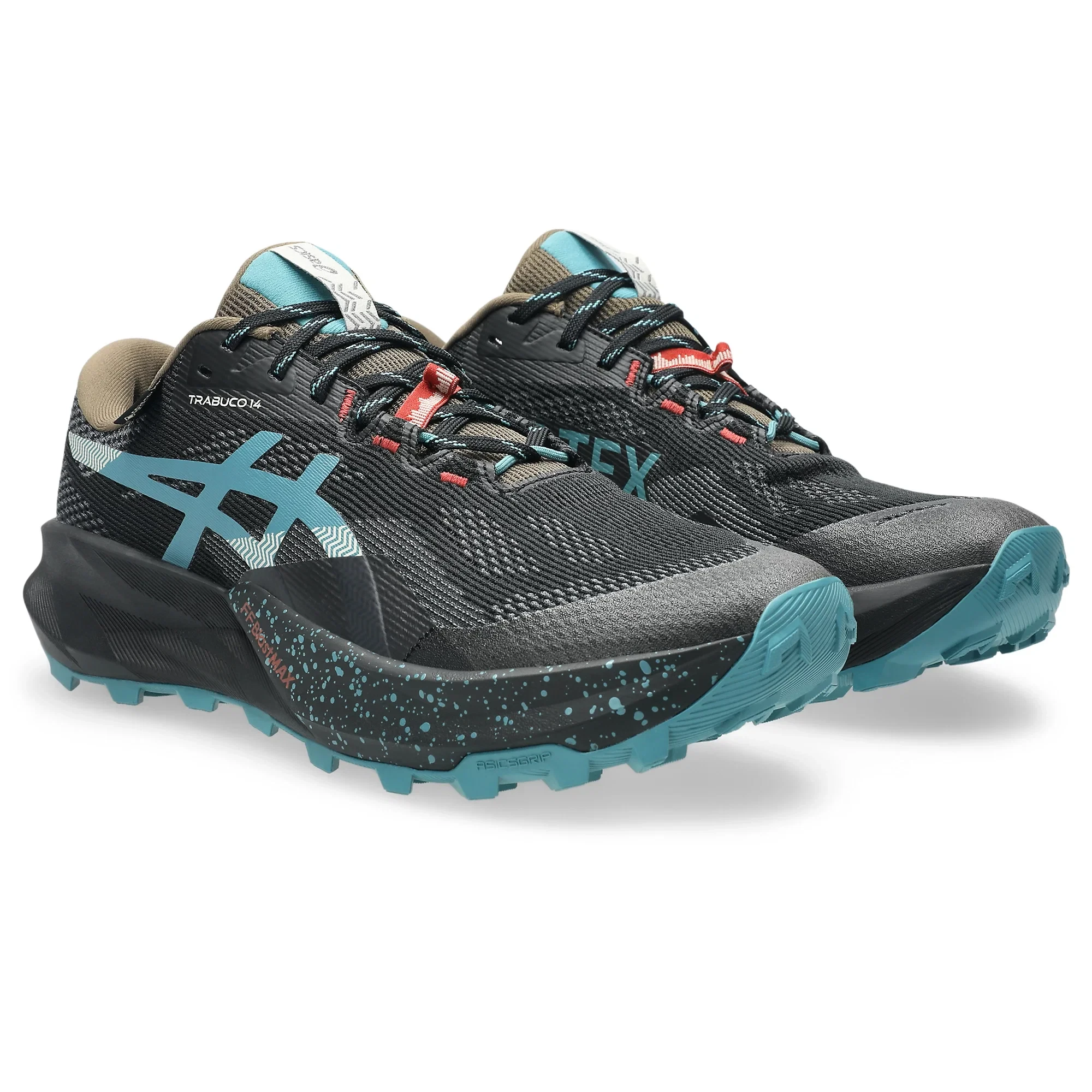 2. Pantofi alergare trail ASICS Trabuco 14 GTX (GORE-TEX) - negru | Misty Pine - impermeabili